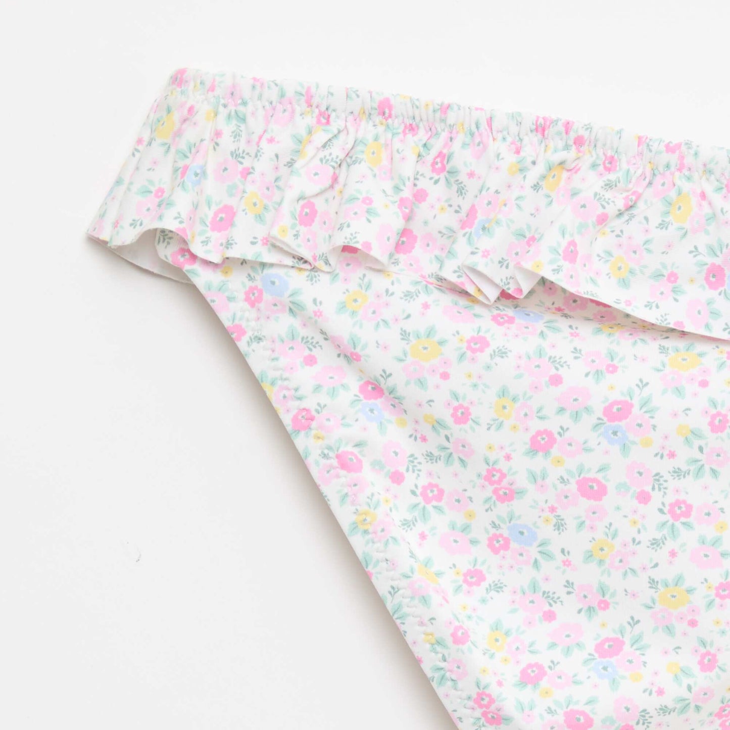 Maillot de bain smock fleuri - 2 pièces BLANC