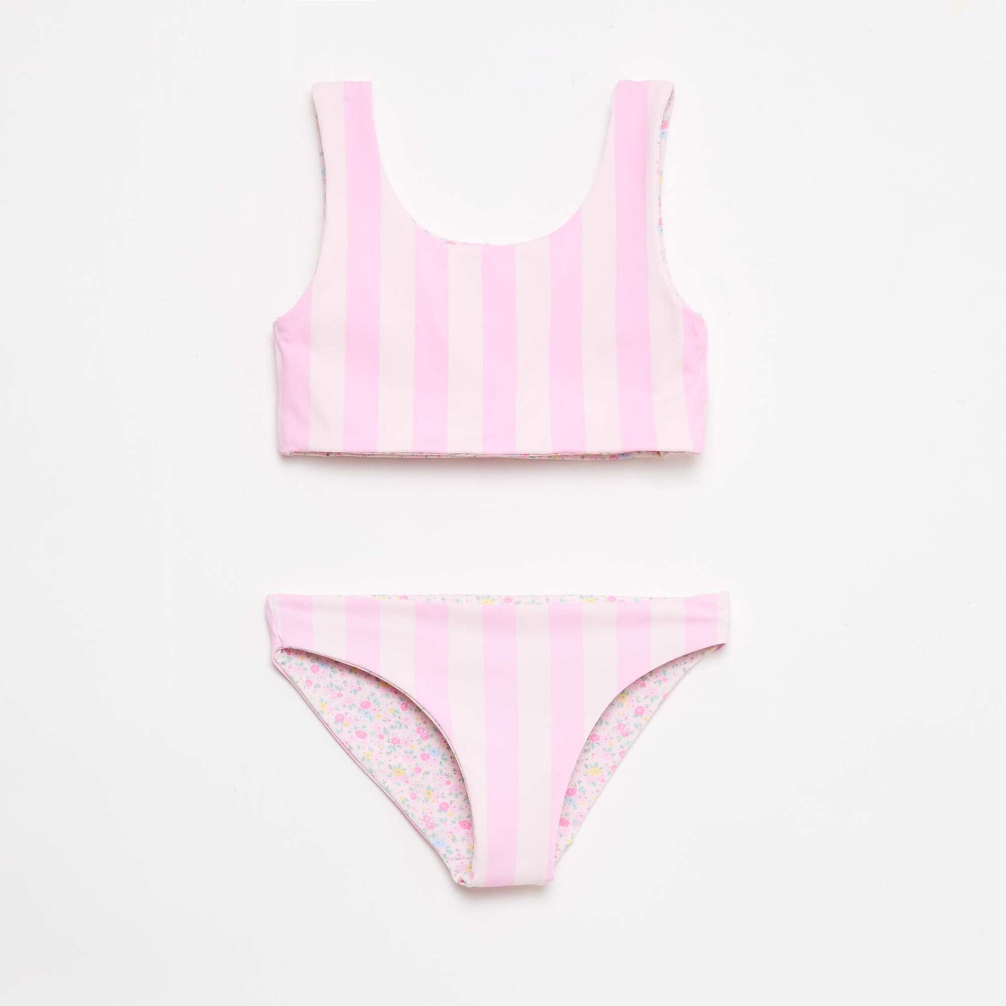 Maillot de bain imprimé réversible - 2 pièces ROSE