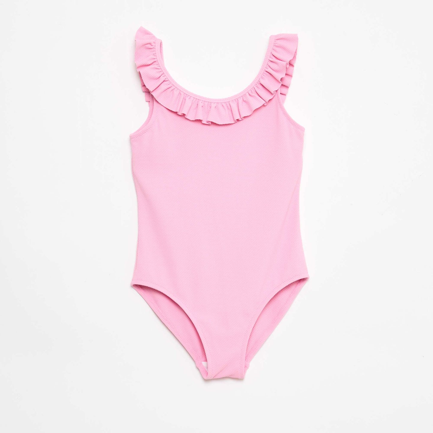 Maillot de bain volanté uni ROSE