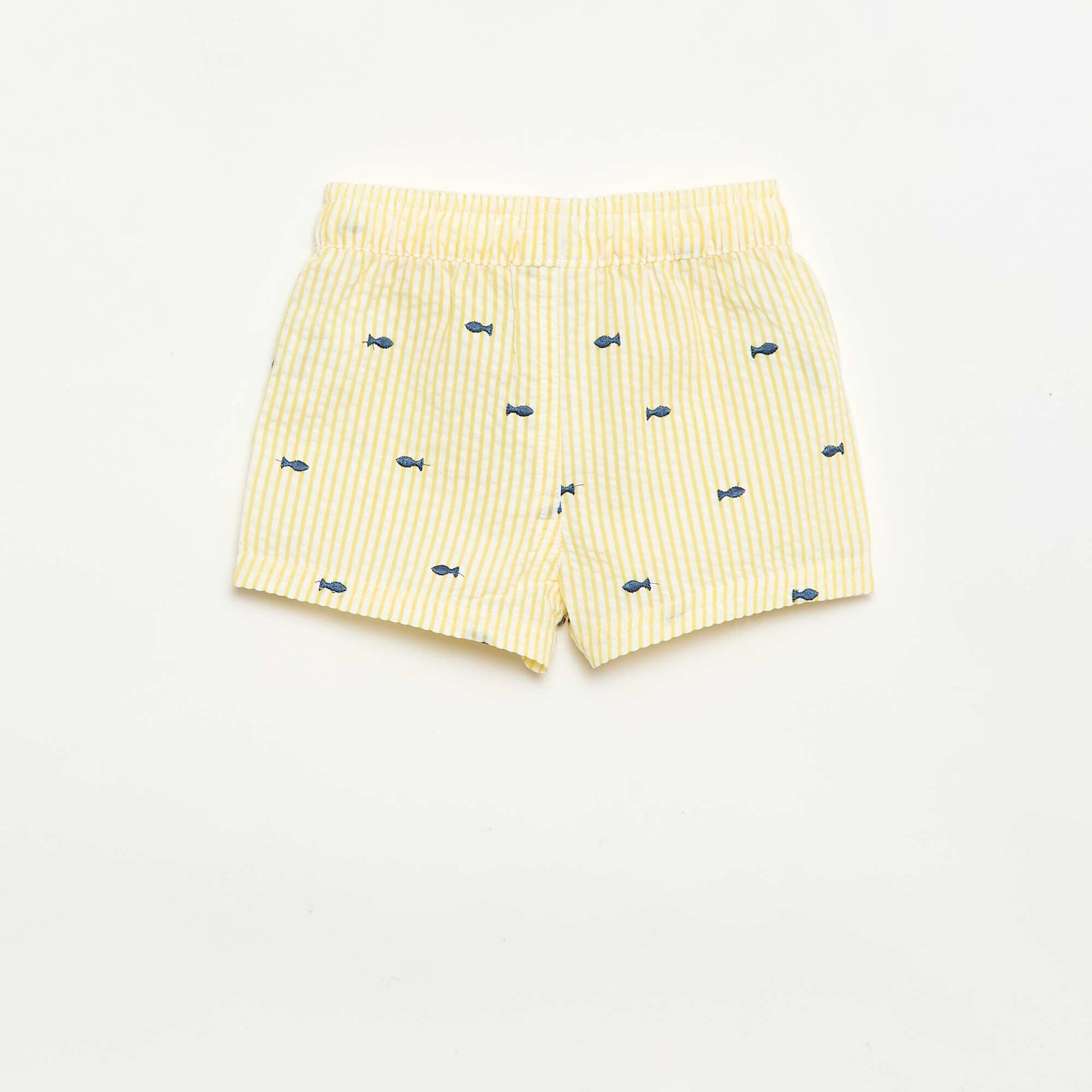 Short de bain à motif JAUNE