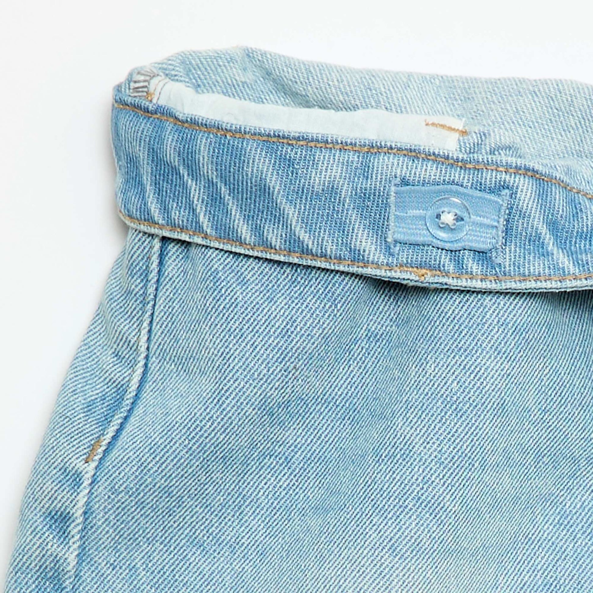 Short en denim taille haute BLEU
