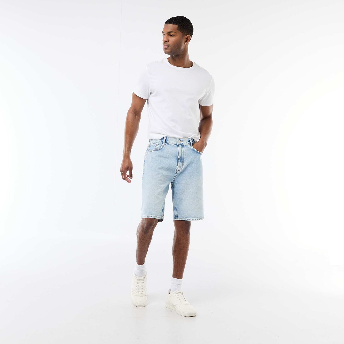 Bermuda en jean BLEU