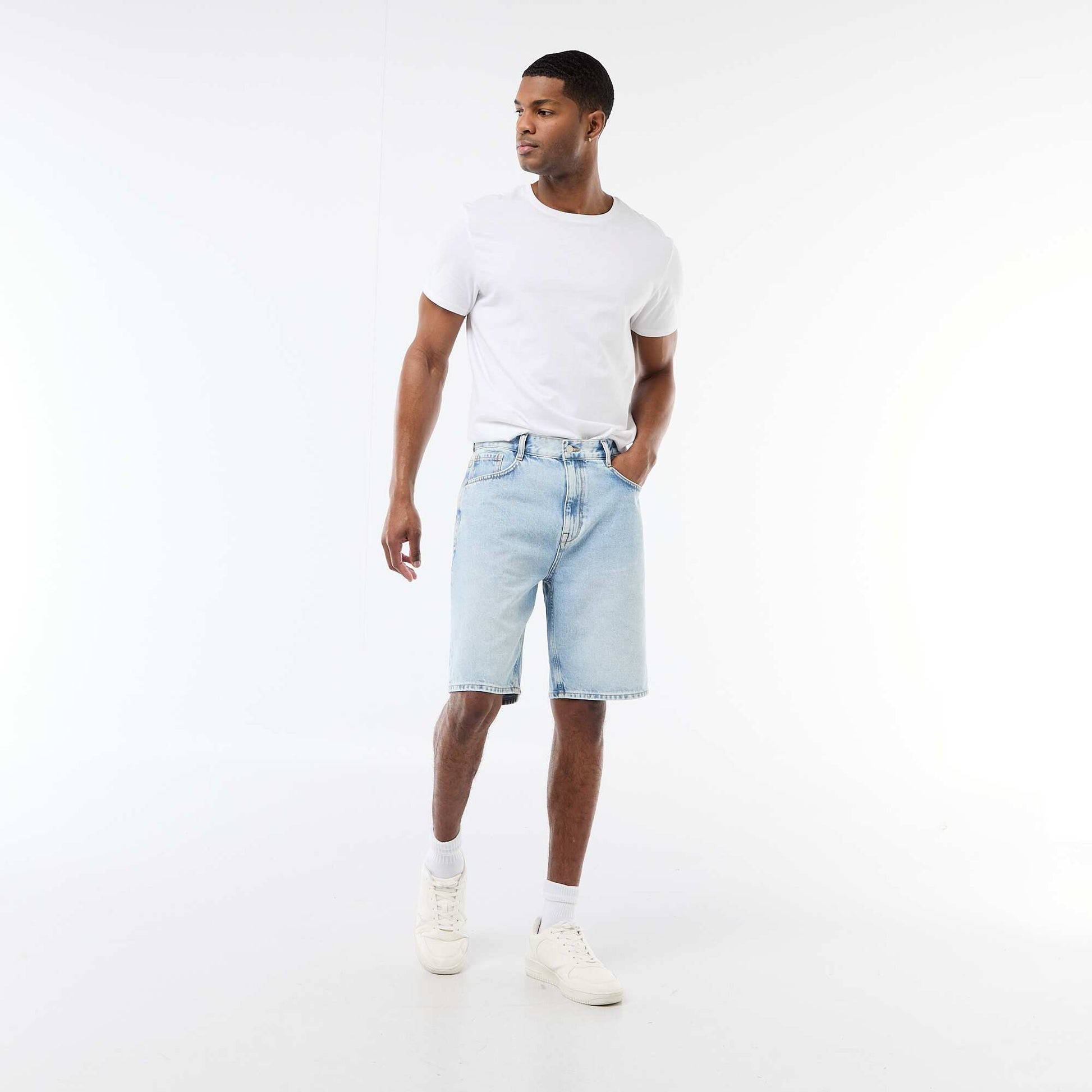 Bermuda en jean BLEU
