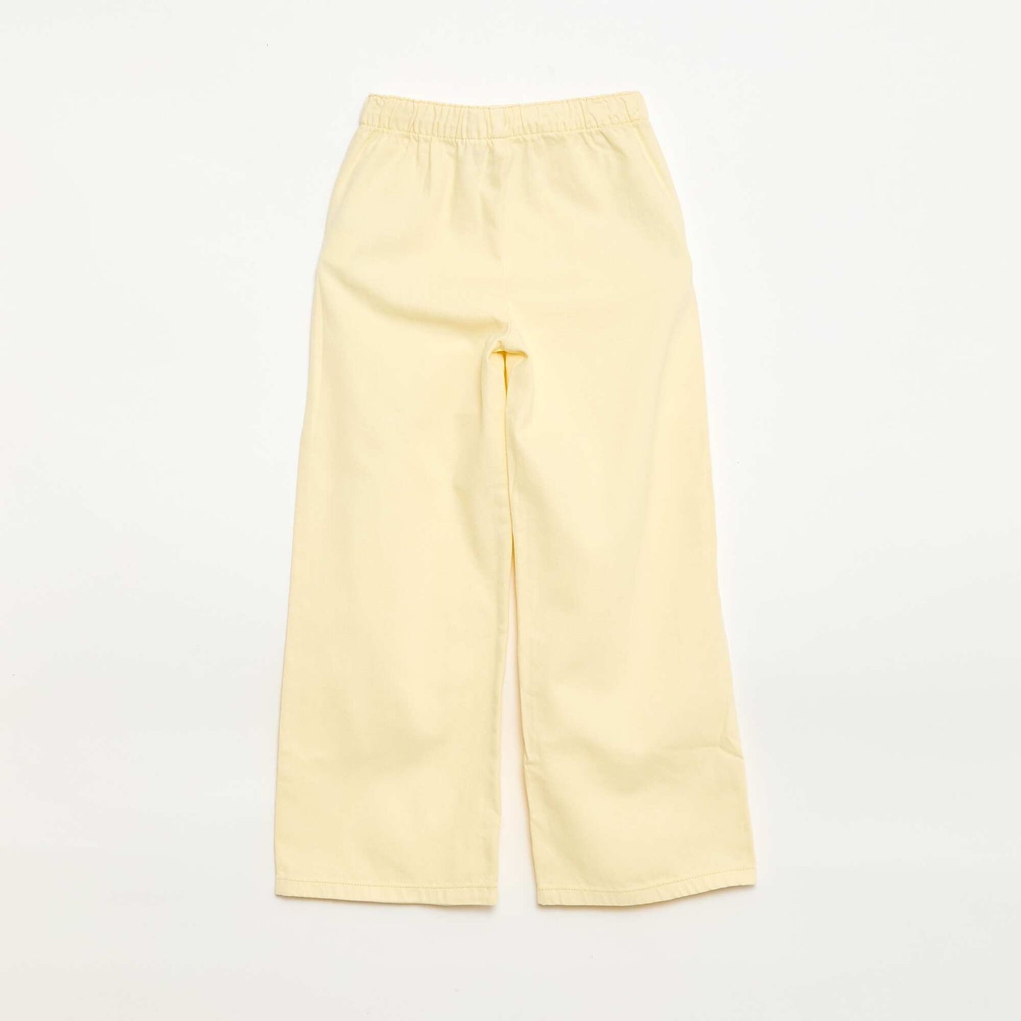 Pantalon en twill avec cordons de serrage JAUNE