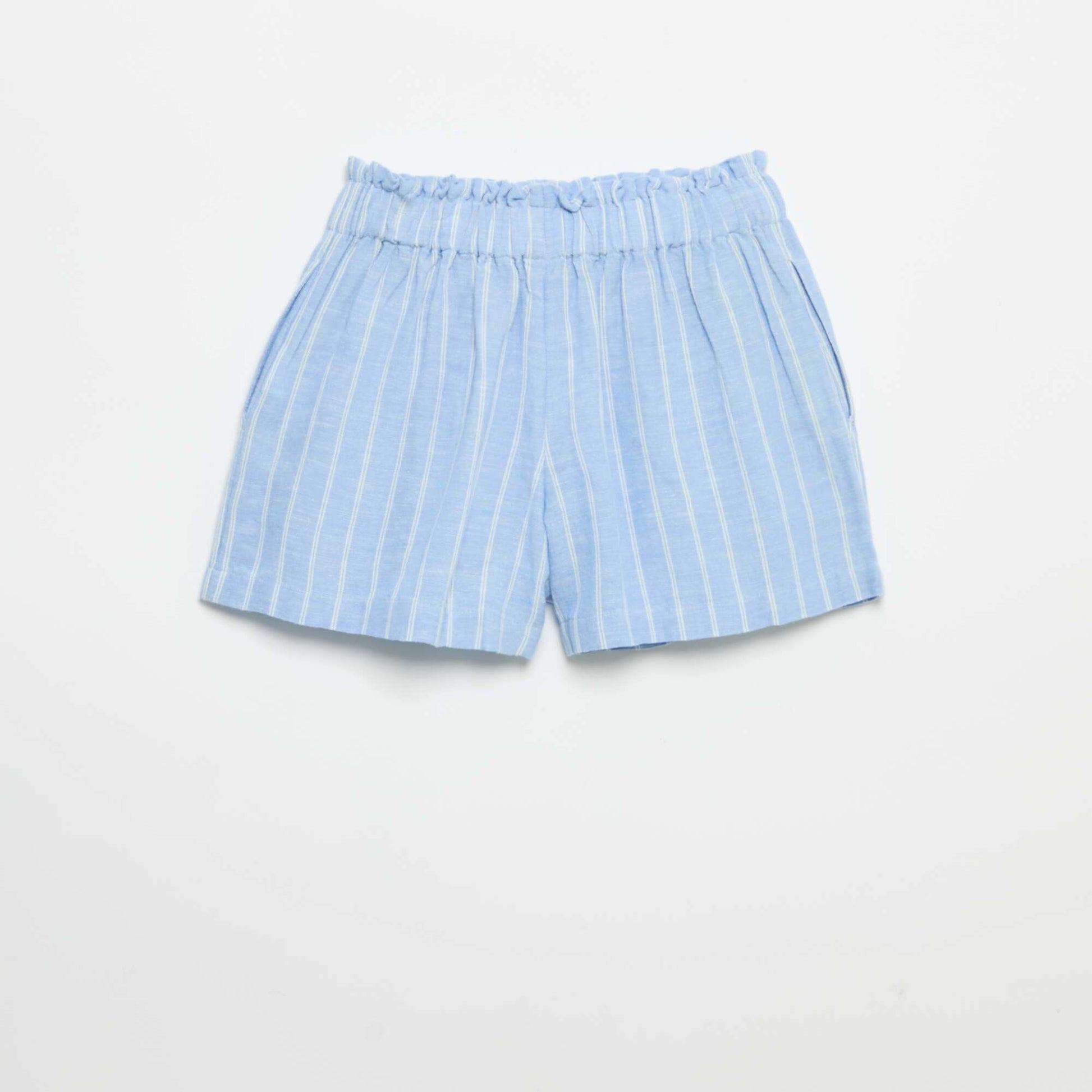 Short uni avec nœud fantaisie BLEU