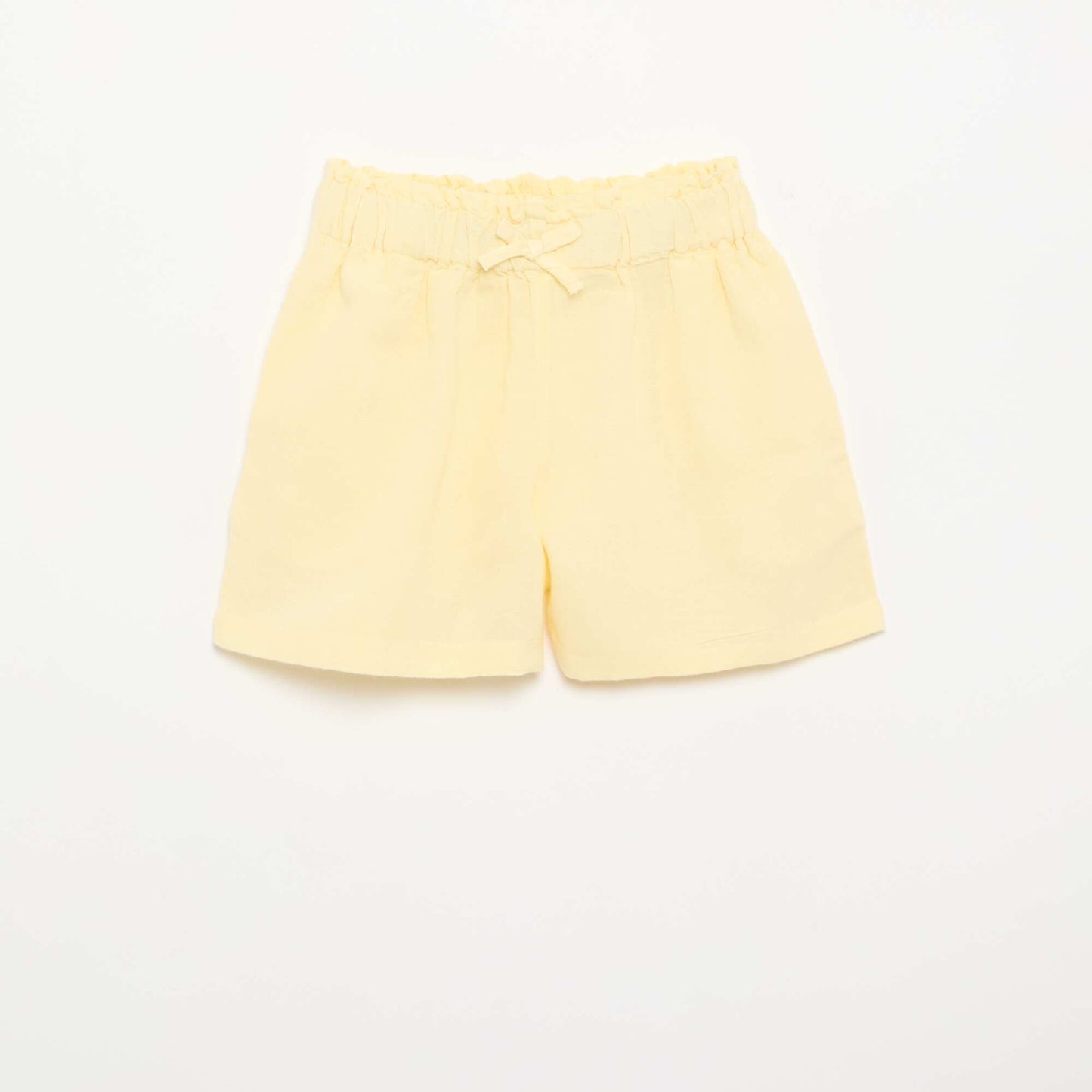 Short uni avec nœud fantaisie JAUNE