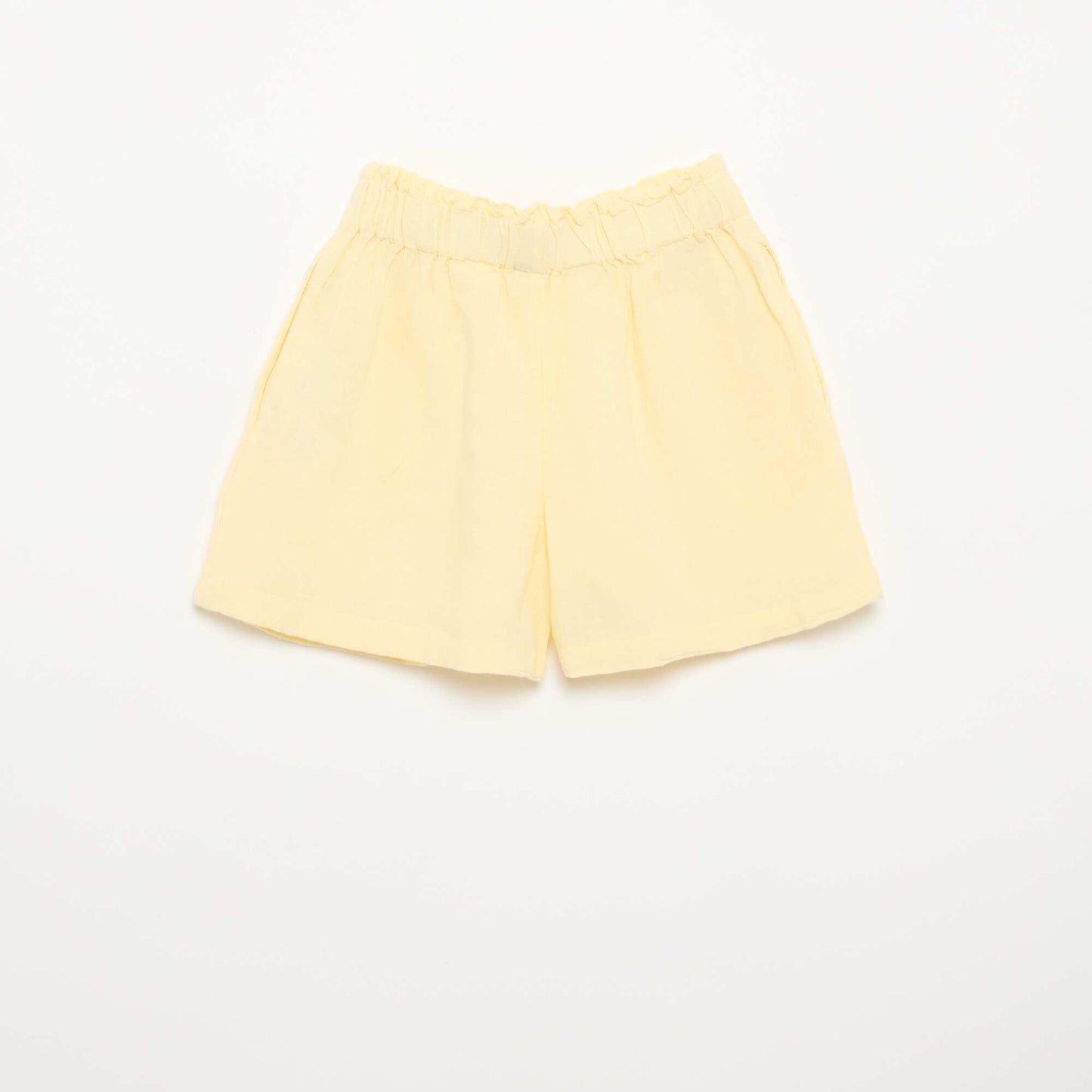 Short uni avec nœud fantaisie JAUNE