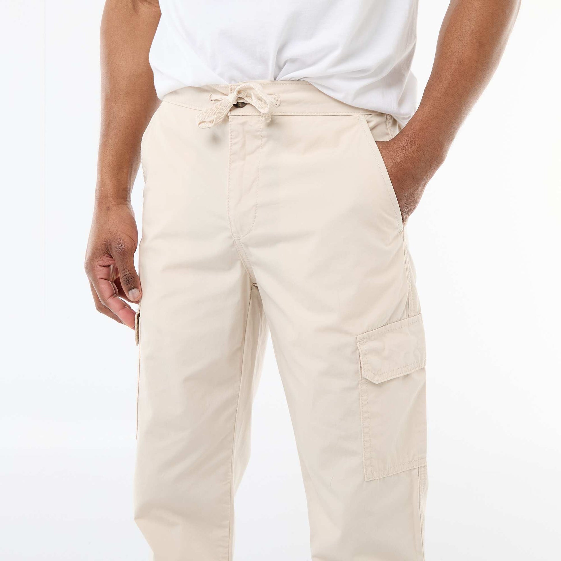 Pantalon multipoche regular fit GRIS