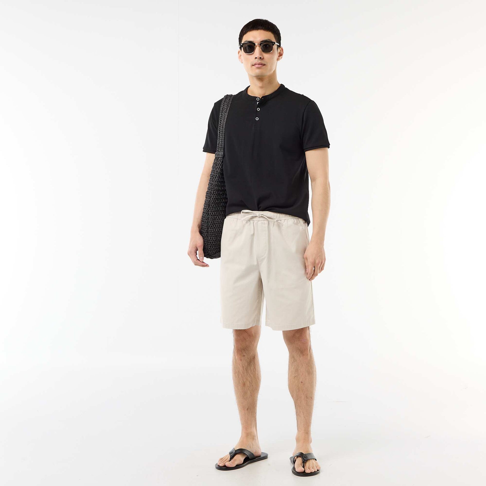Short chino uni GRIS