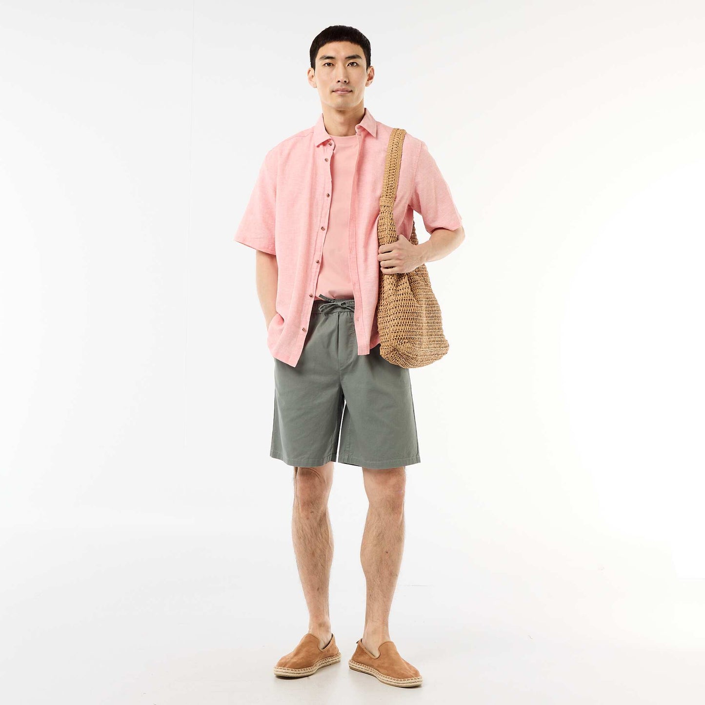 Short chino uni KAKI