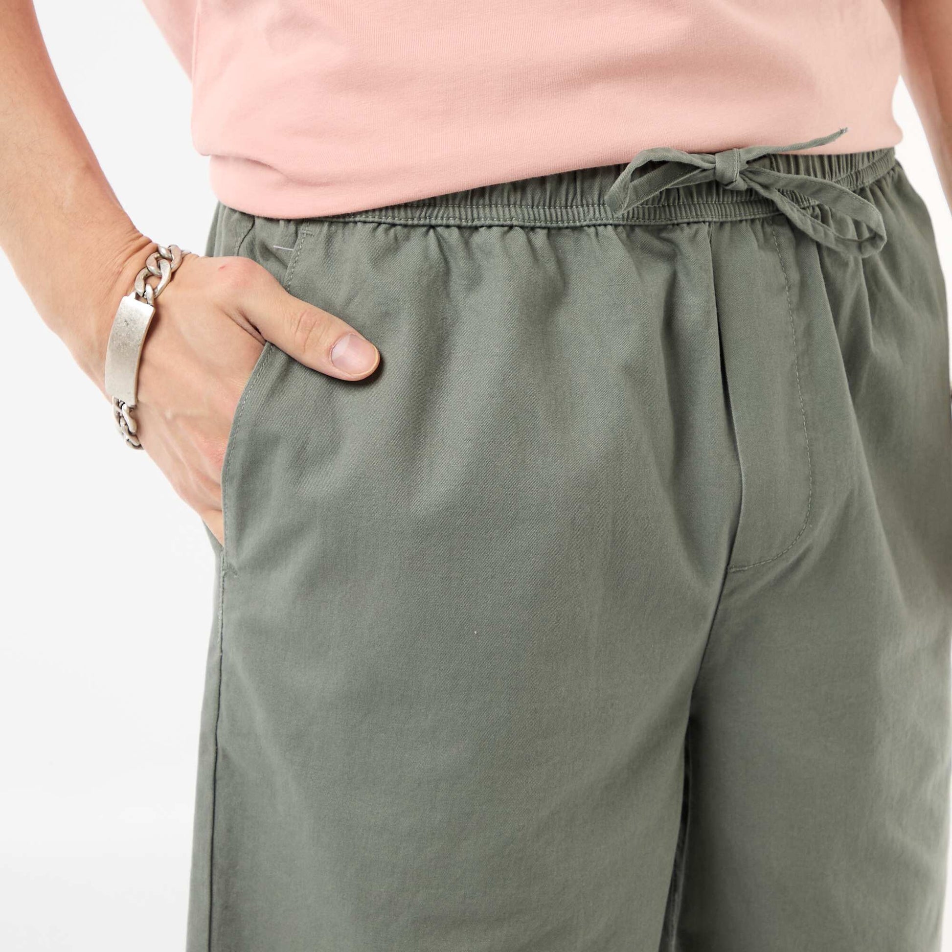 Short chino uni KAKI