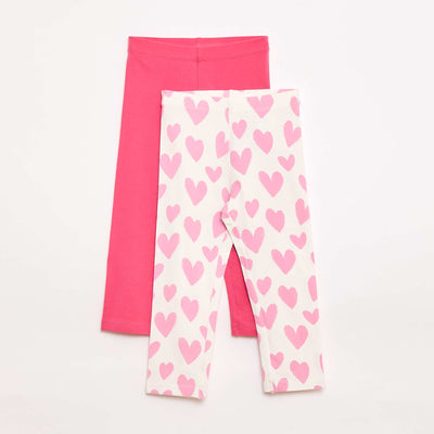 Lot de 2 leggings court ROSE