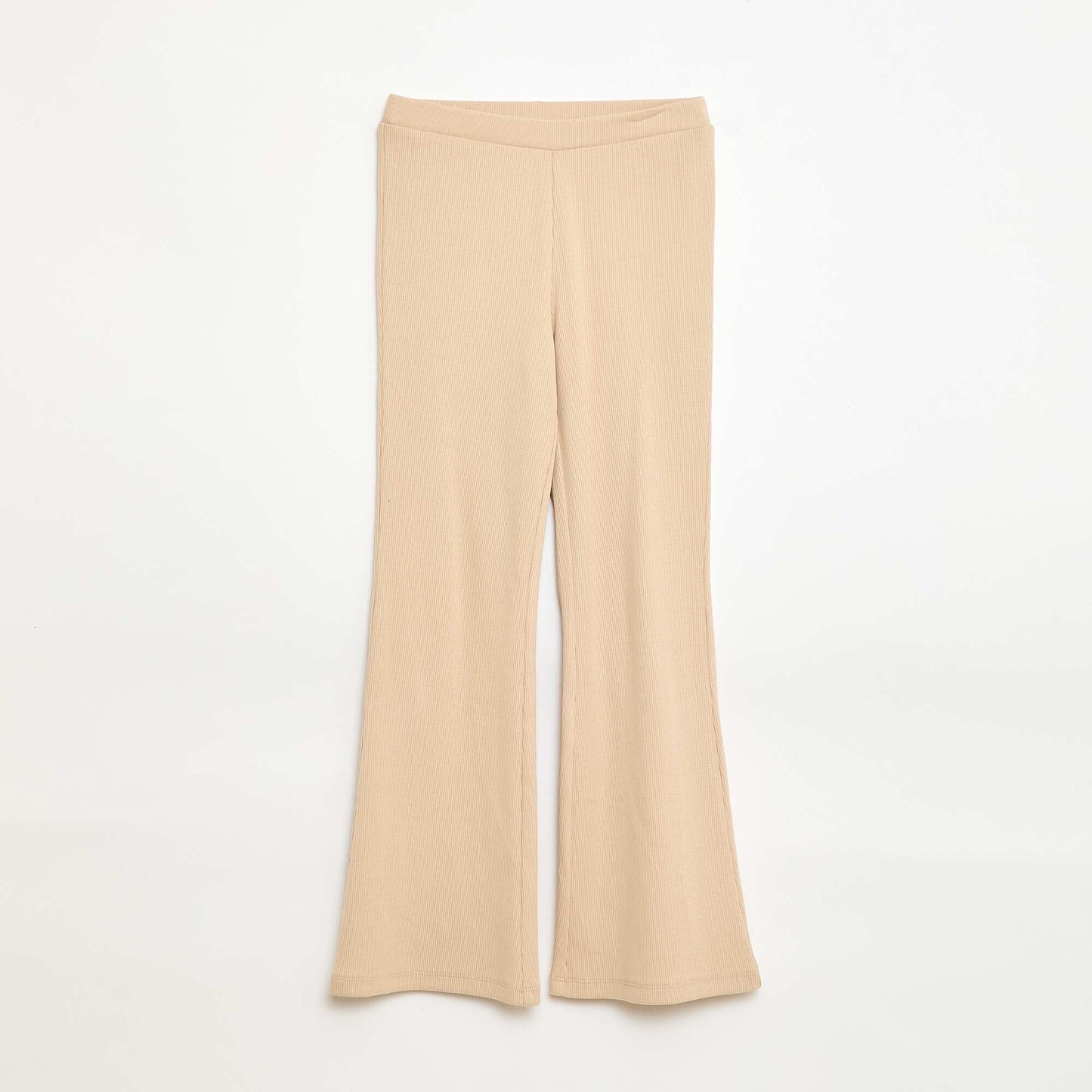 Legging flare côtelé BEIGE