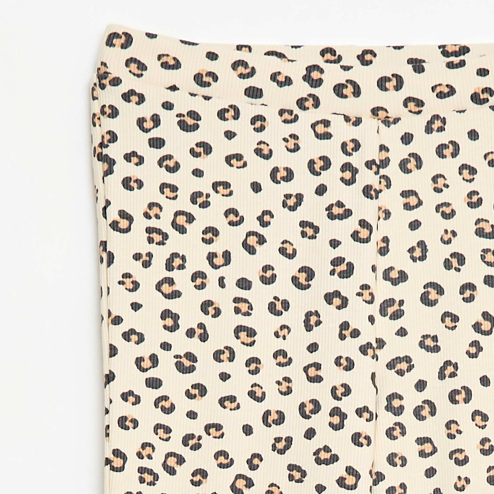 Legging côtelé à motif BEIGE