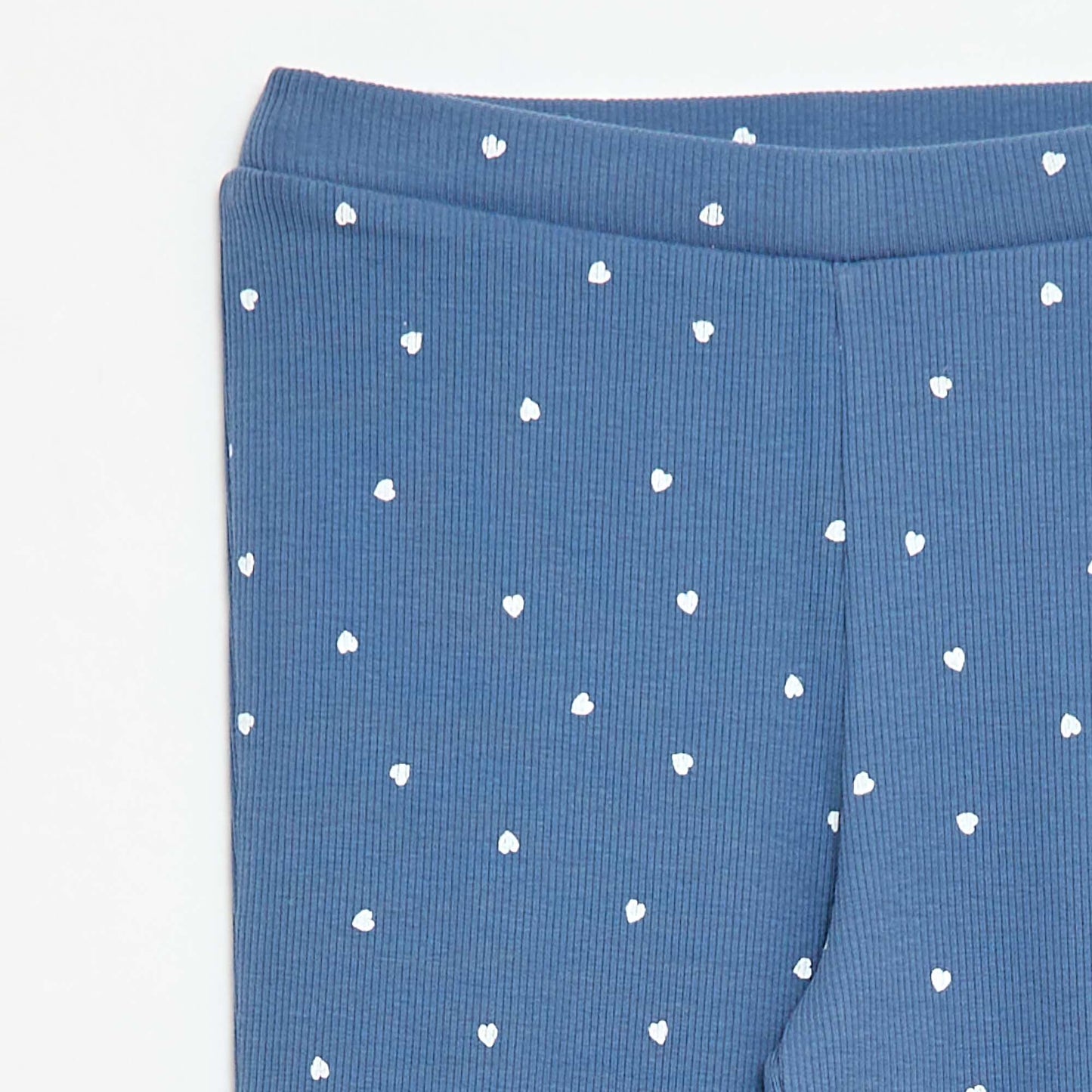 Legging côtelé à motif BLEU