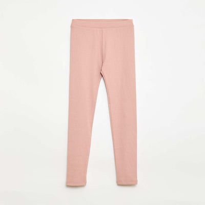 Legging maillé en coton uni ROSE