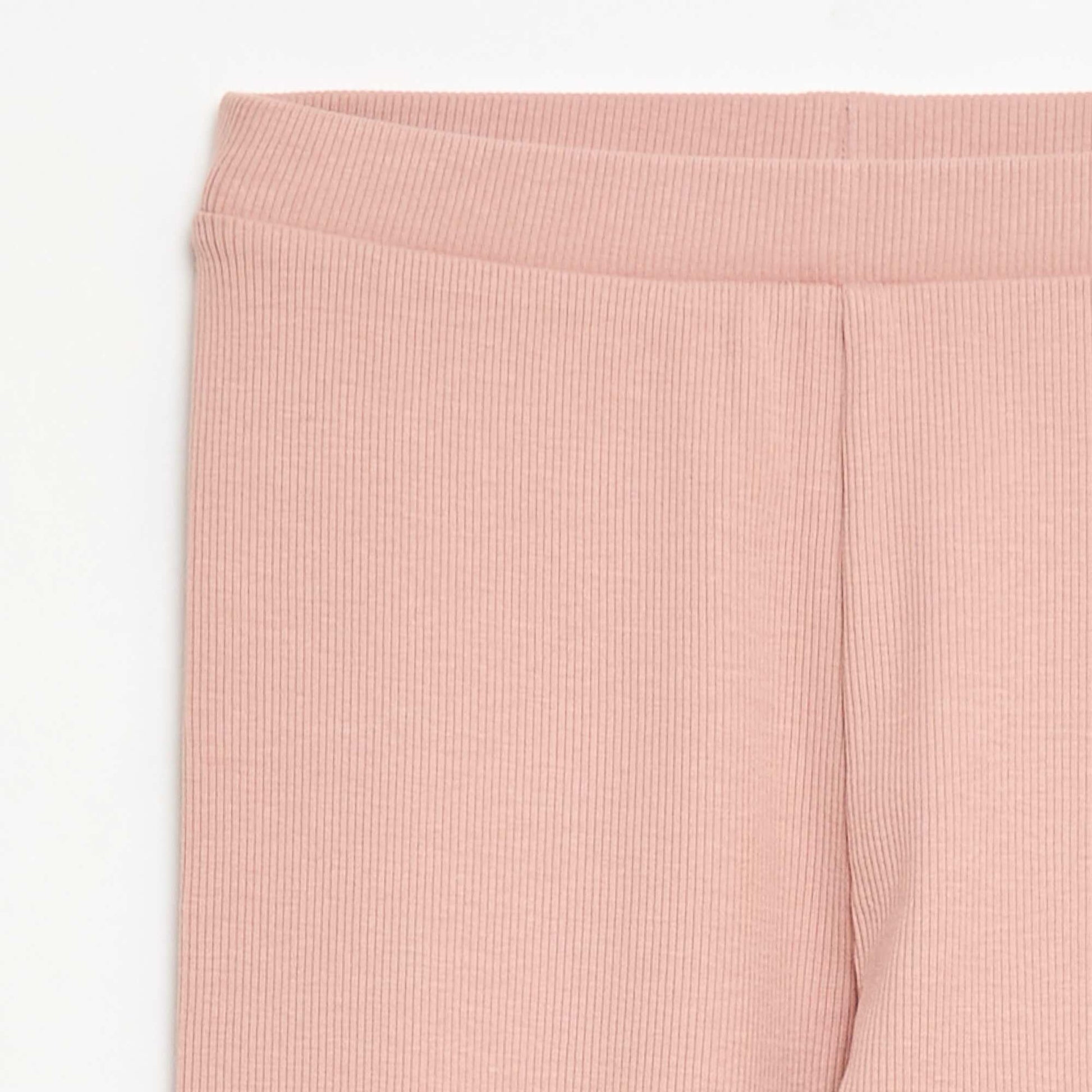 Legging maillé en coton uni ROSE