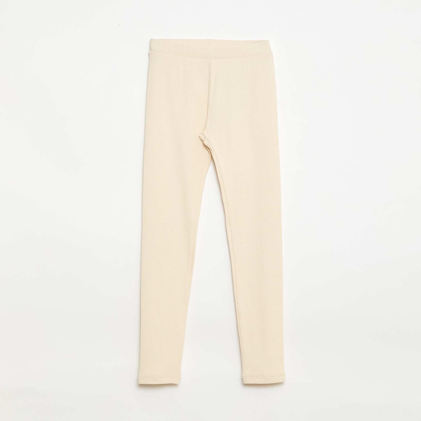 Legging maillé en coton uni BLANC