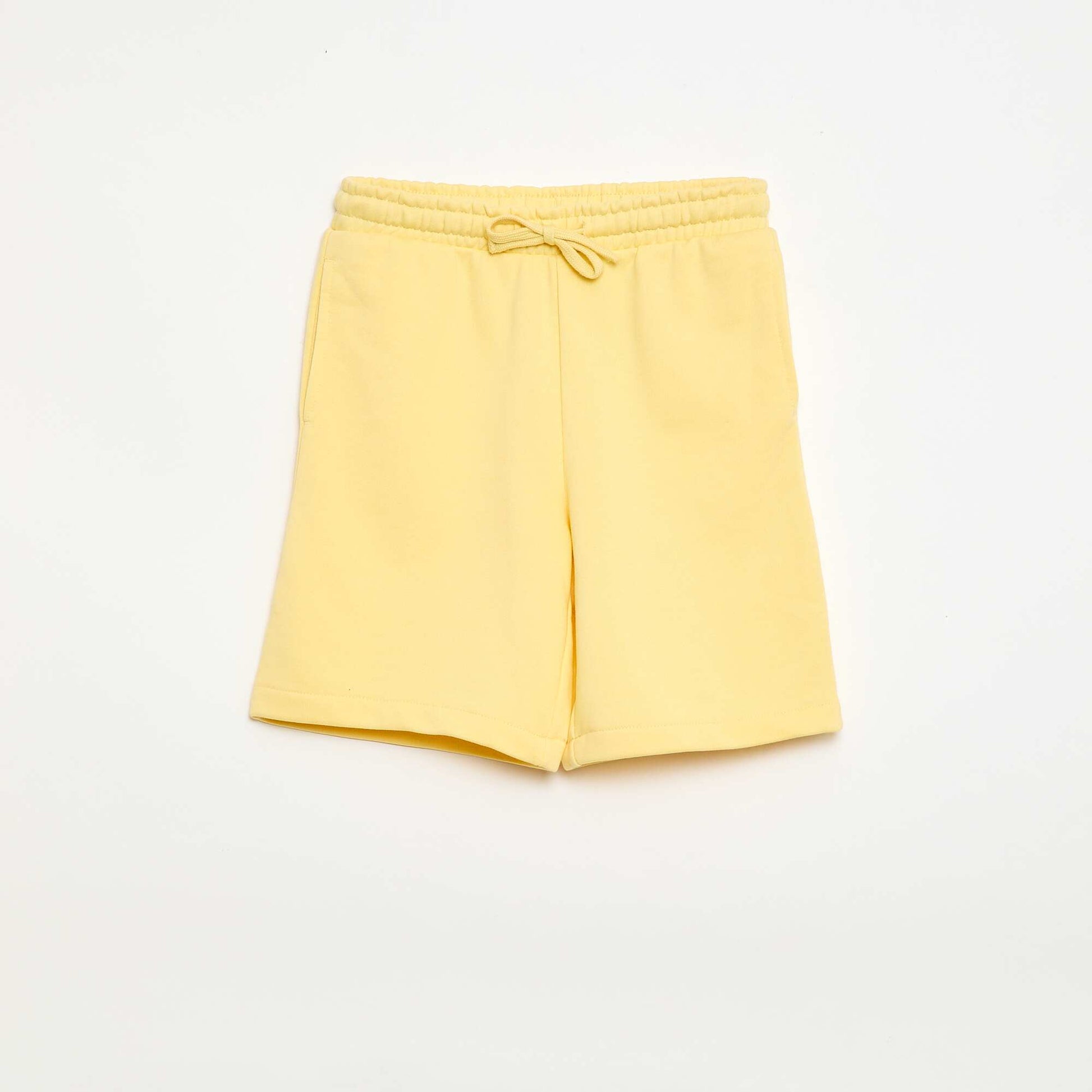 Lot de 2 shorts en coton uni JAUNE