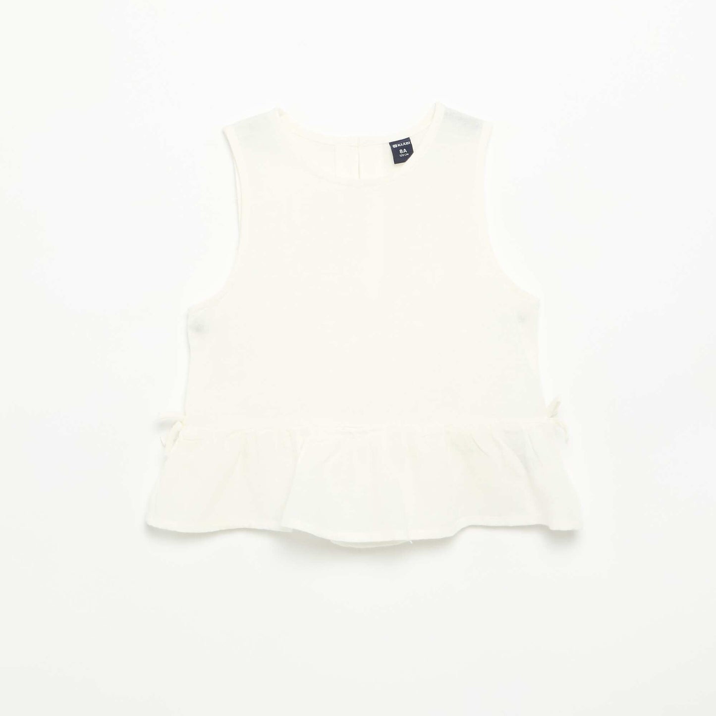 Blouse rayée avec nœuds fantaisie BLANC