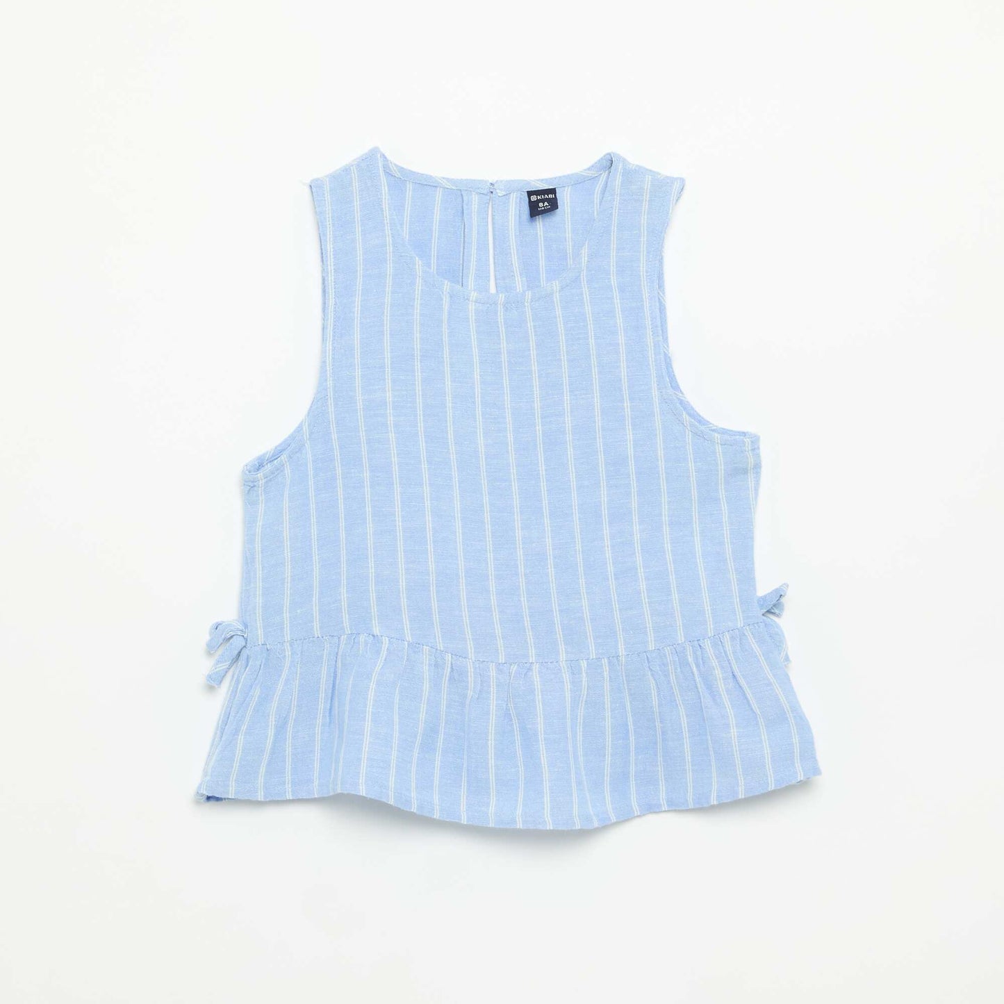 Blouse rayée avec nœuds fantaisie BLEU