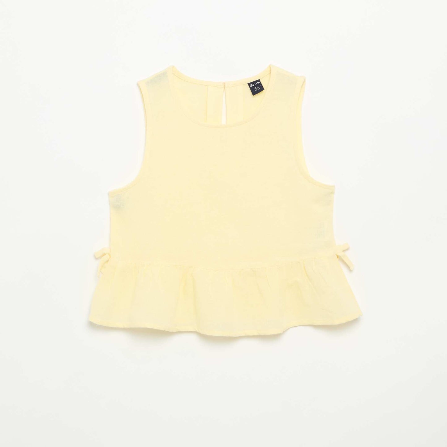 Blouse rayée avec nœuds fantaisie JAUNE