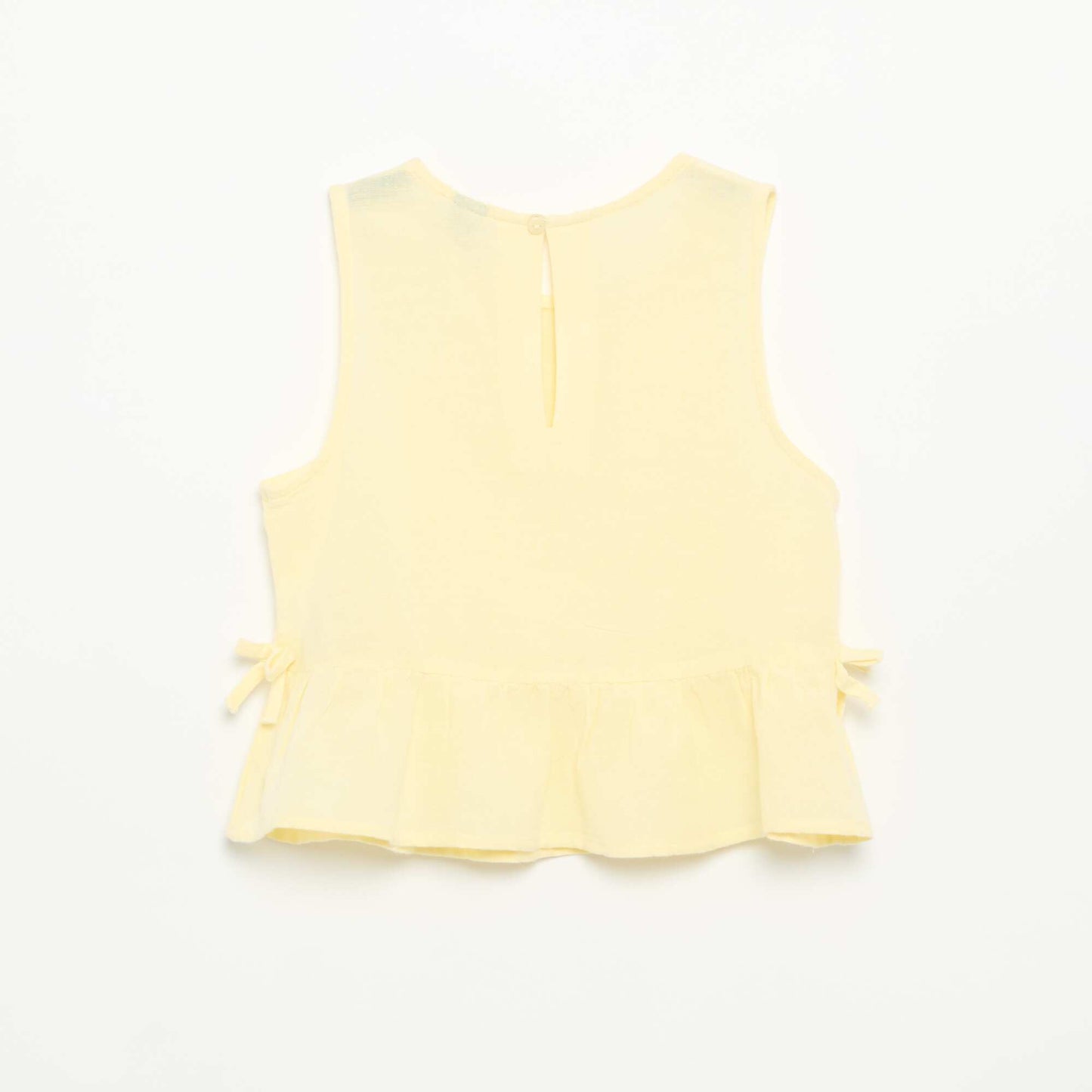Blouse rayée avec nœuds fantaisie JAUNE