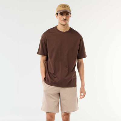 Bermuda en molleton léger uni BEIGE