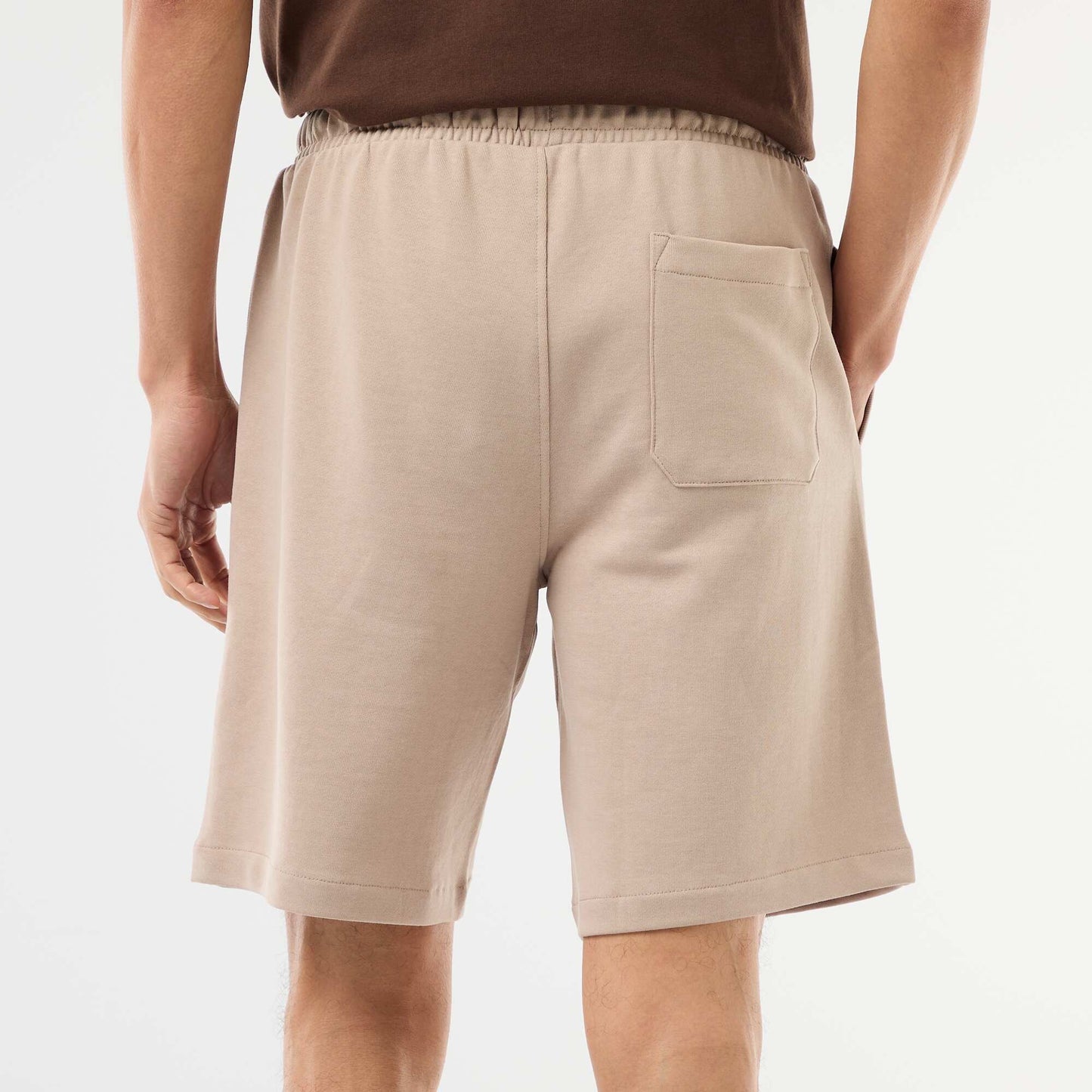 Bermuda en molleton léger uni BEIGE