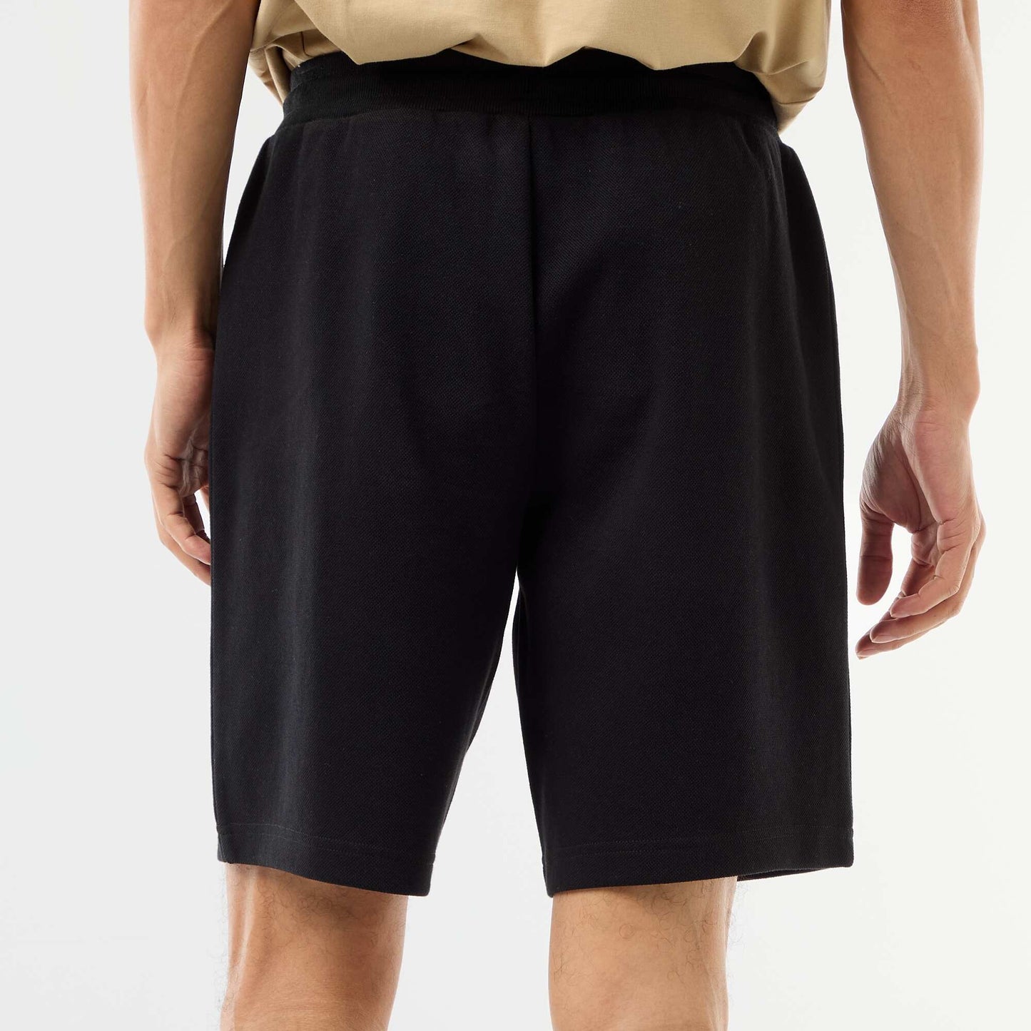 Bermuda en maille piqué style sport NOIR