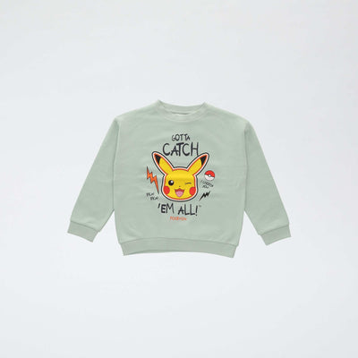Pull imprimé 'Pokémon' en coton BLEU