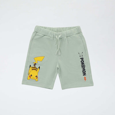 Short 'Pokémon' 'Pikachu' en french terry coton BLEU