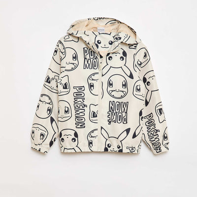 Coupe-vent 'Pokémon' à capuche BEIGE