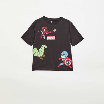 T-shirt à manches courtes 'Marvel' 'Avengers' NOIR