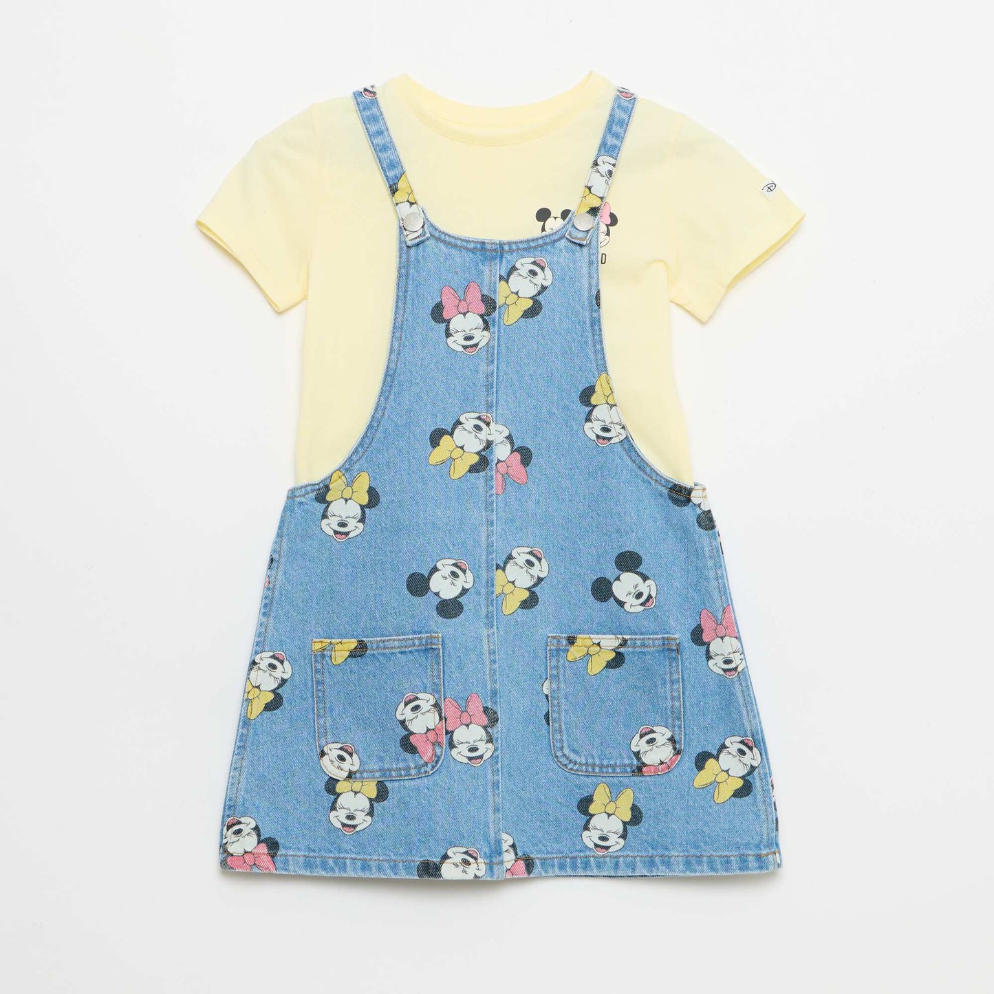 Salopette en jean avec volants JAUNE