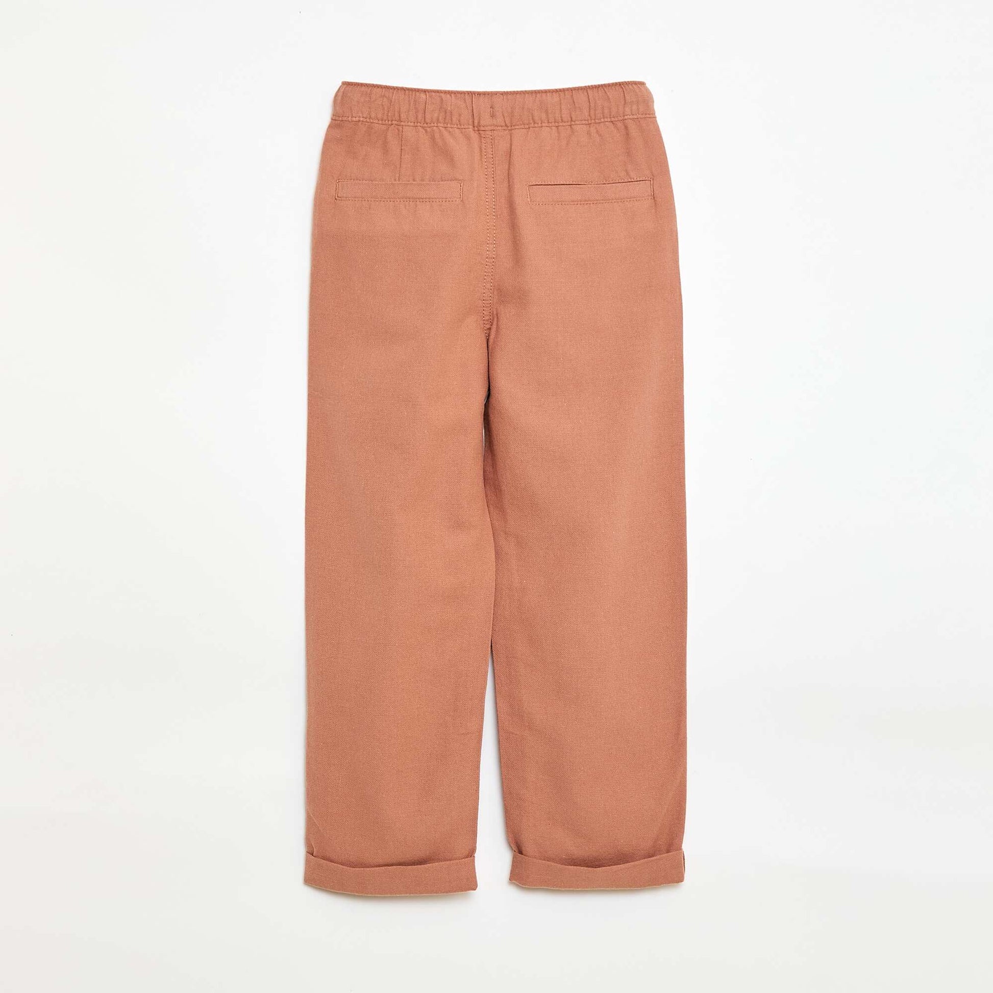 Pantalon en lin mélangé MARRON
