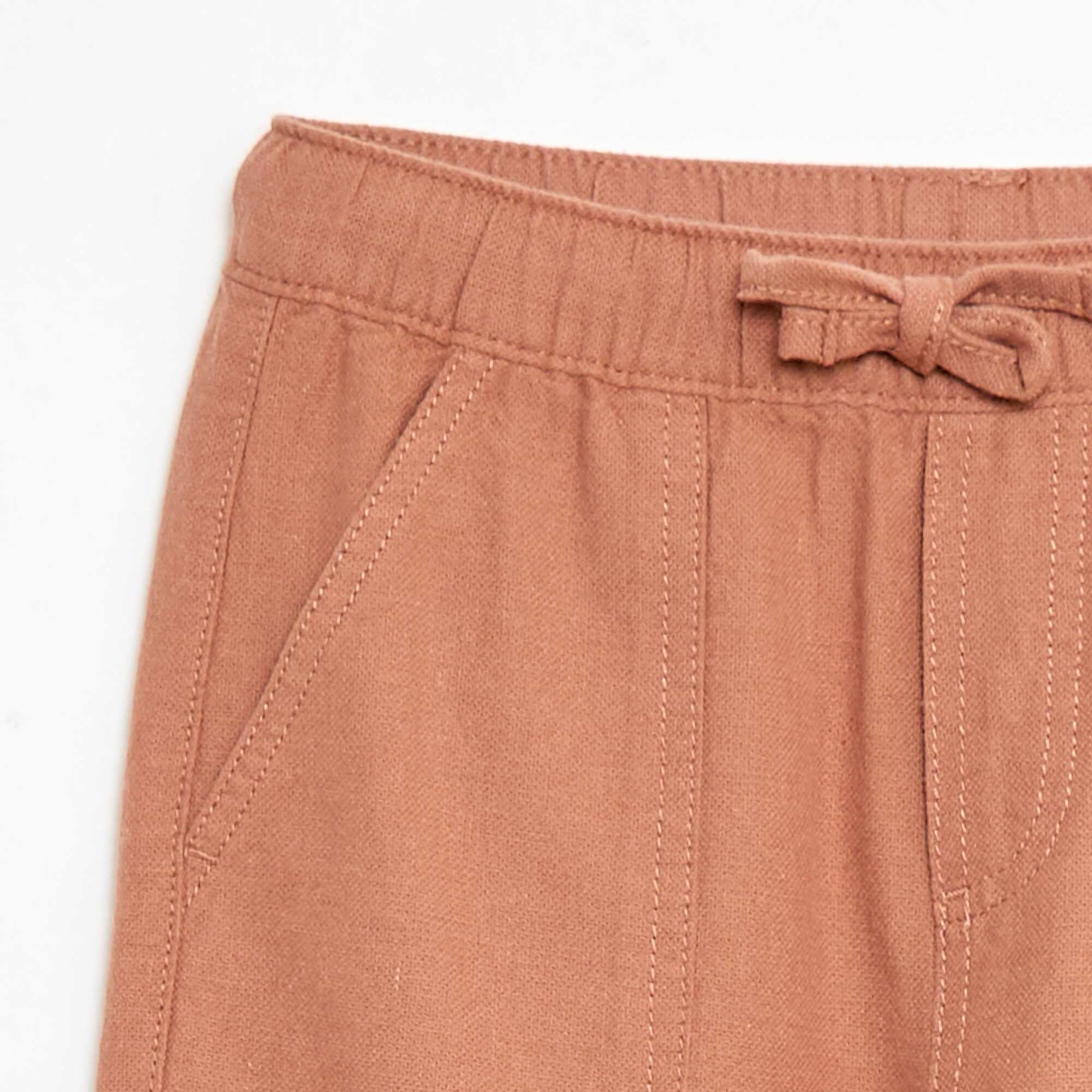 Pantalon en lin mélangé MARRON