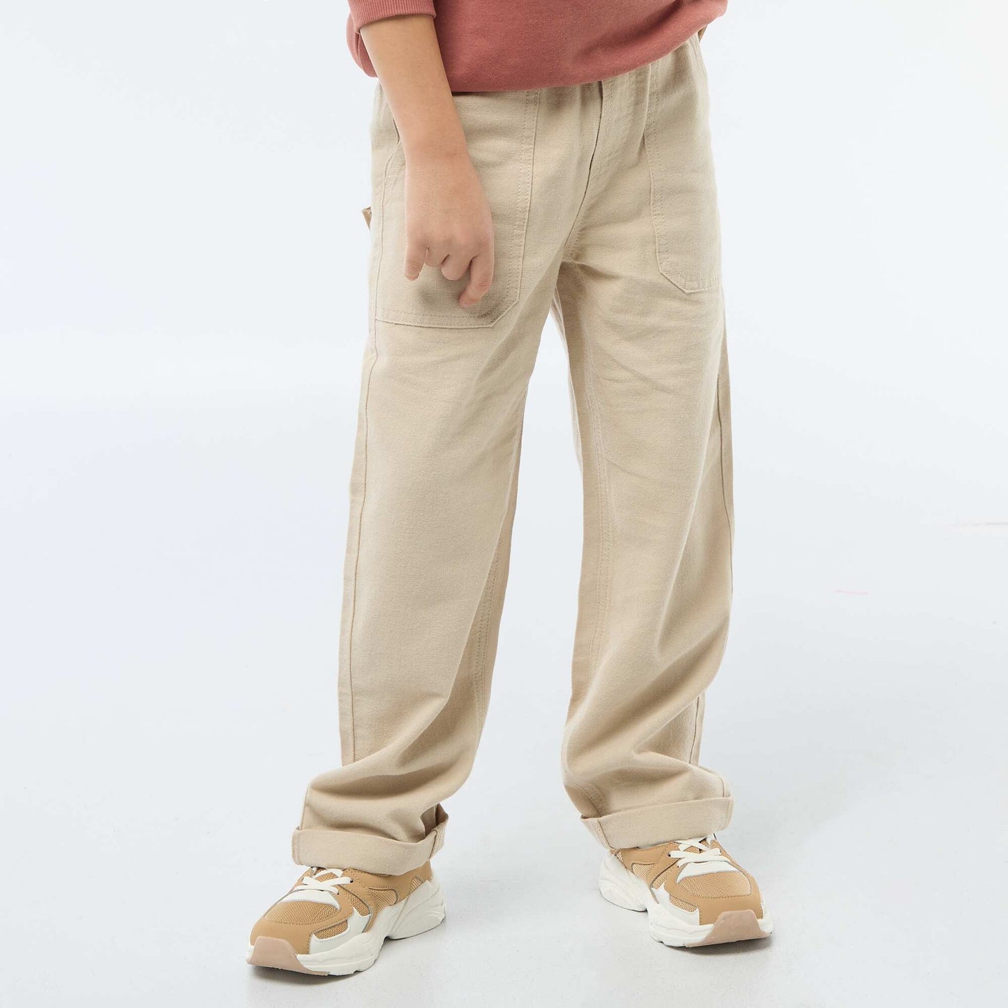 Pantalon en lin mélangé BEIGE