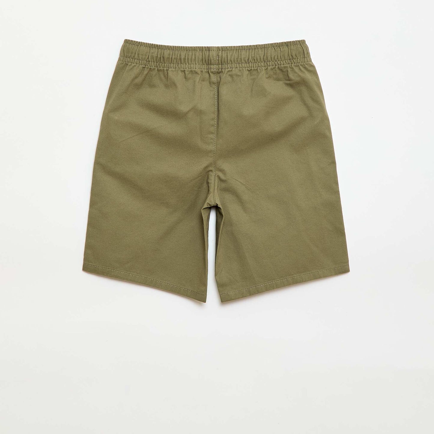 Bermuda chino uni avec liens de serrage VERT