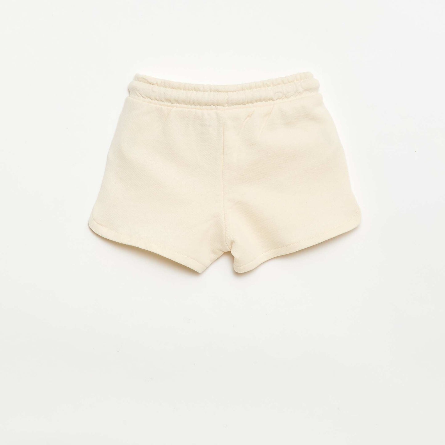 Short en molleton léger uni BLANC