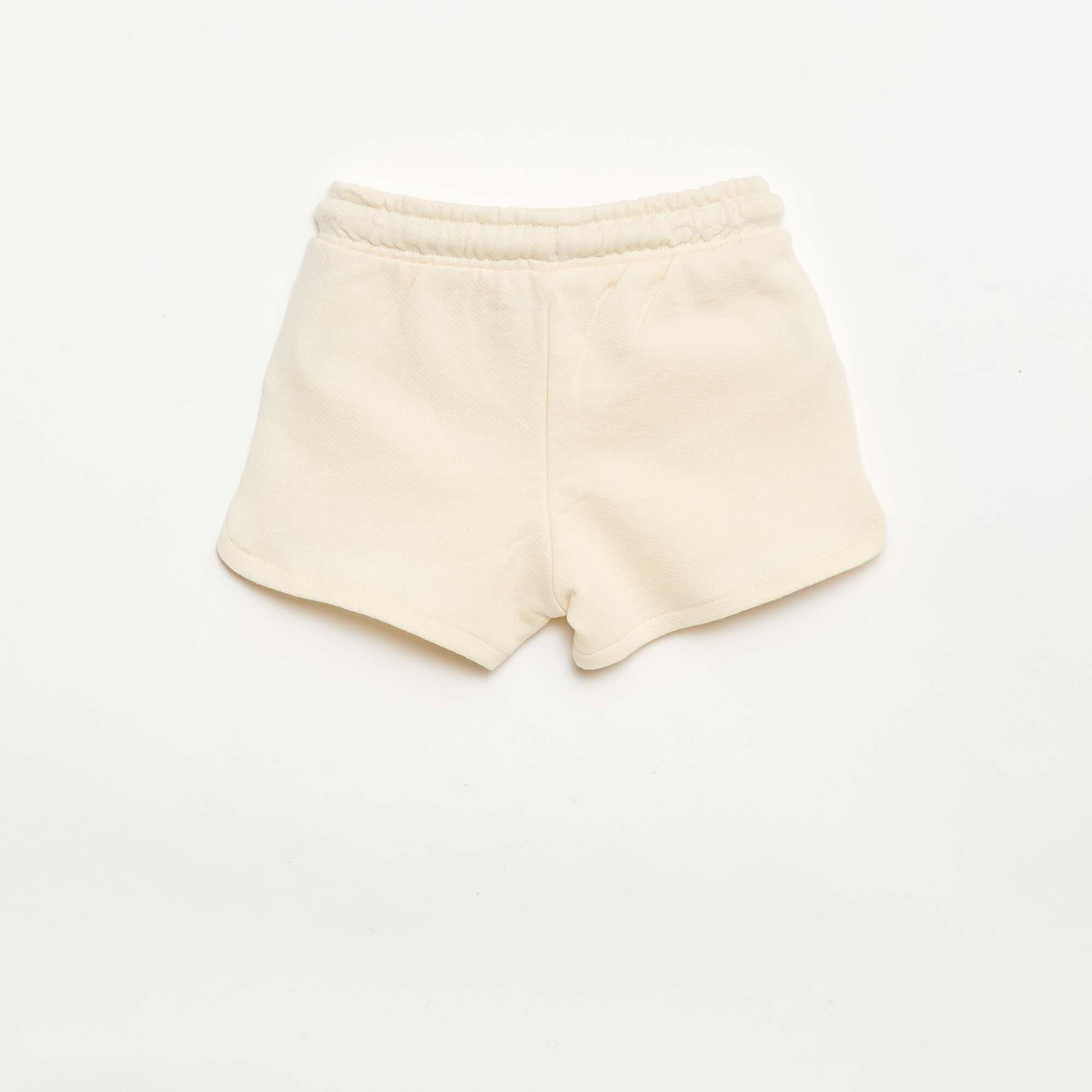 Short en molleton léger uni BLANC