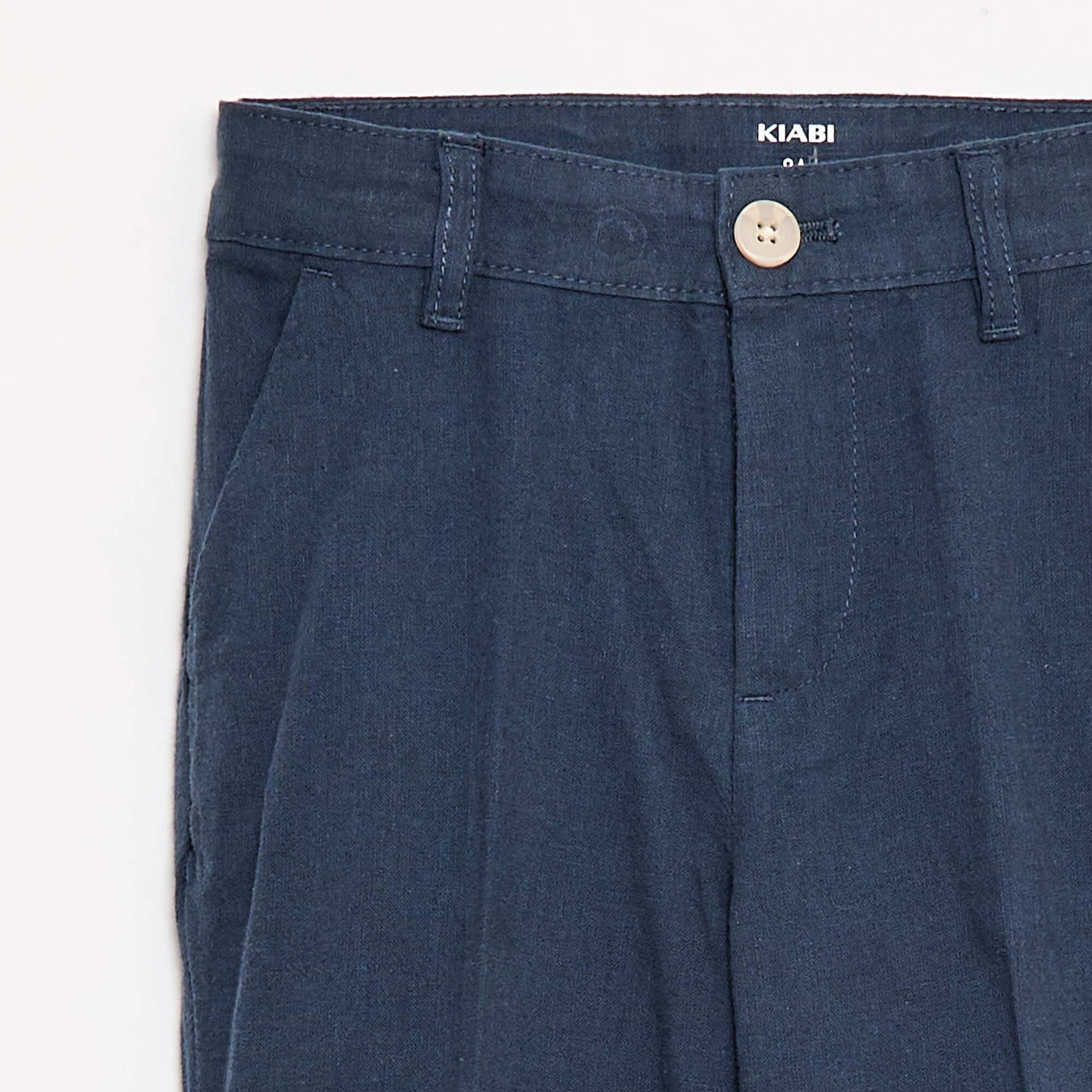 Pantalon de costume en lin mélangé BLEU