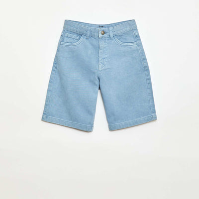 Bermuda en twill 5 poches BLEU