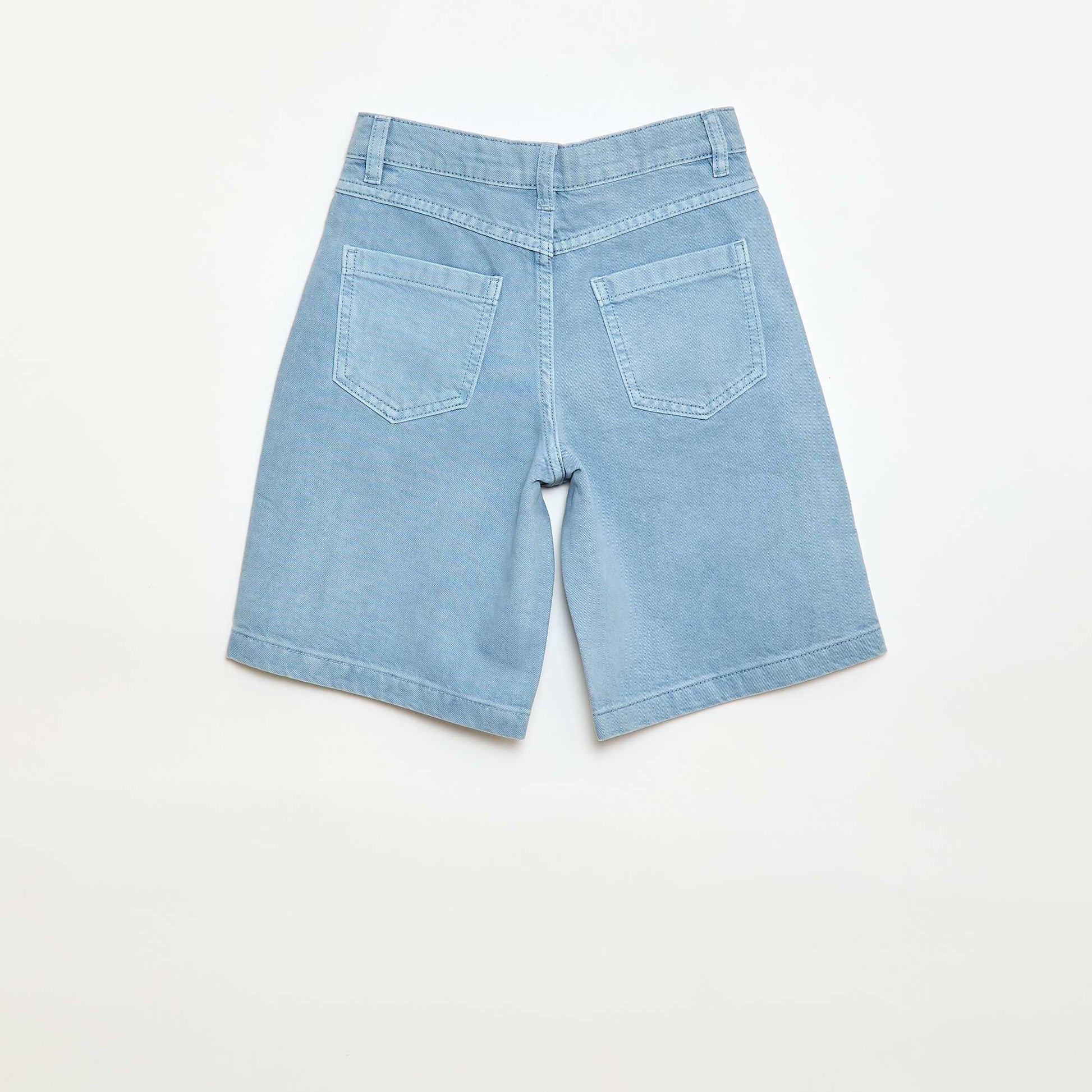 Bermuda en twill 5 poches BLEU