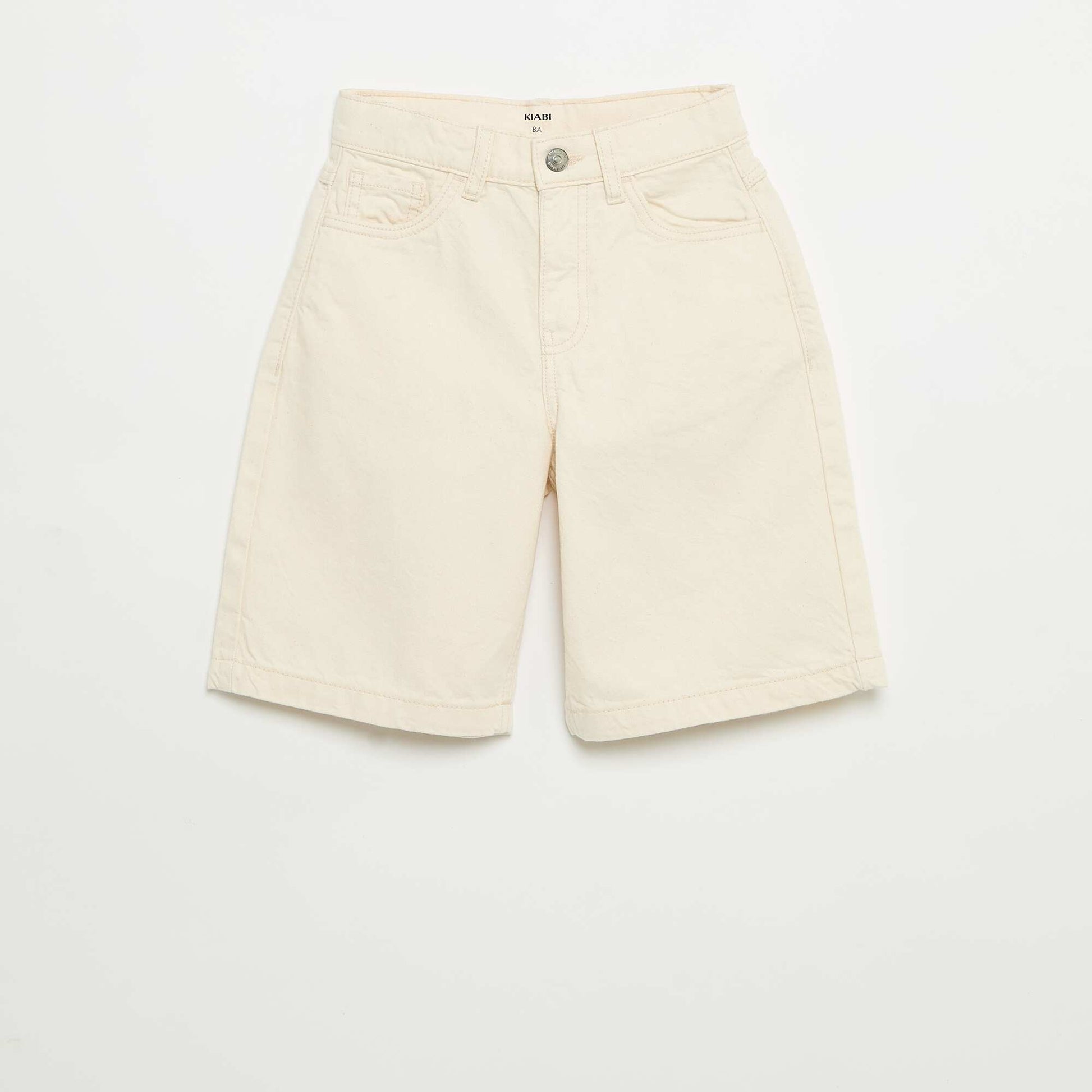 Bermuda en twill 5 poches ECRU