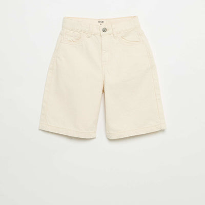 Bermuda en twill 5 poches ECRU