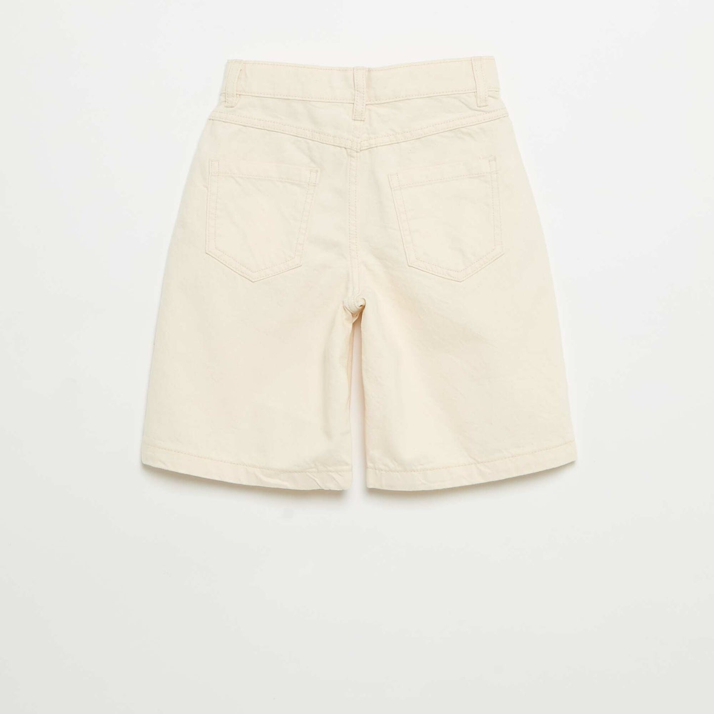 Bermuda en twill 5 poches ECRU
