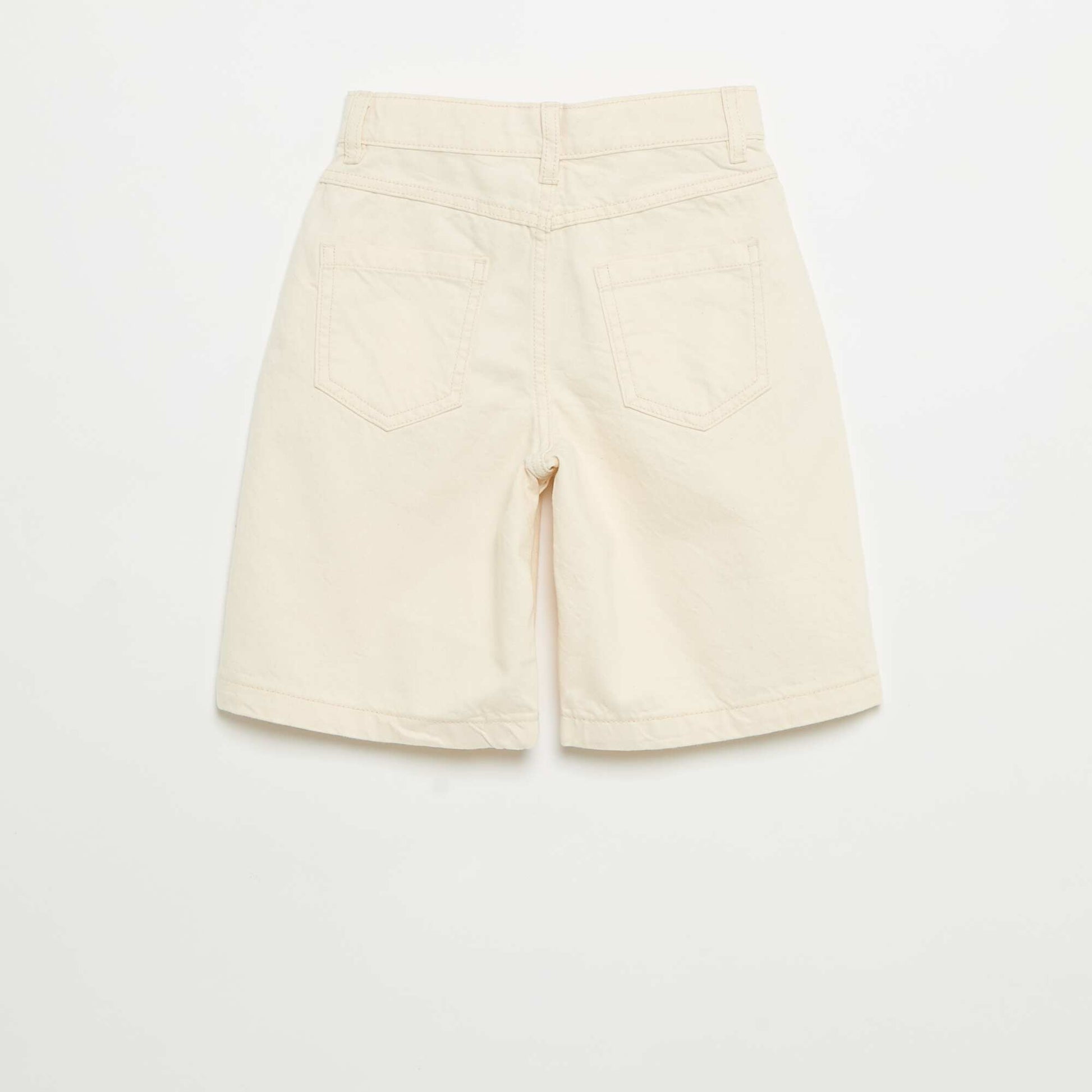 Bermuda en twill 5 poches ECRU