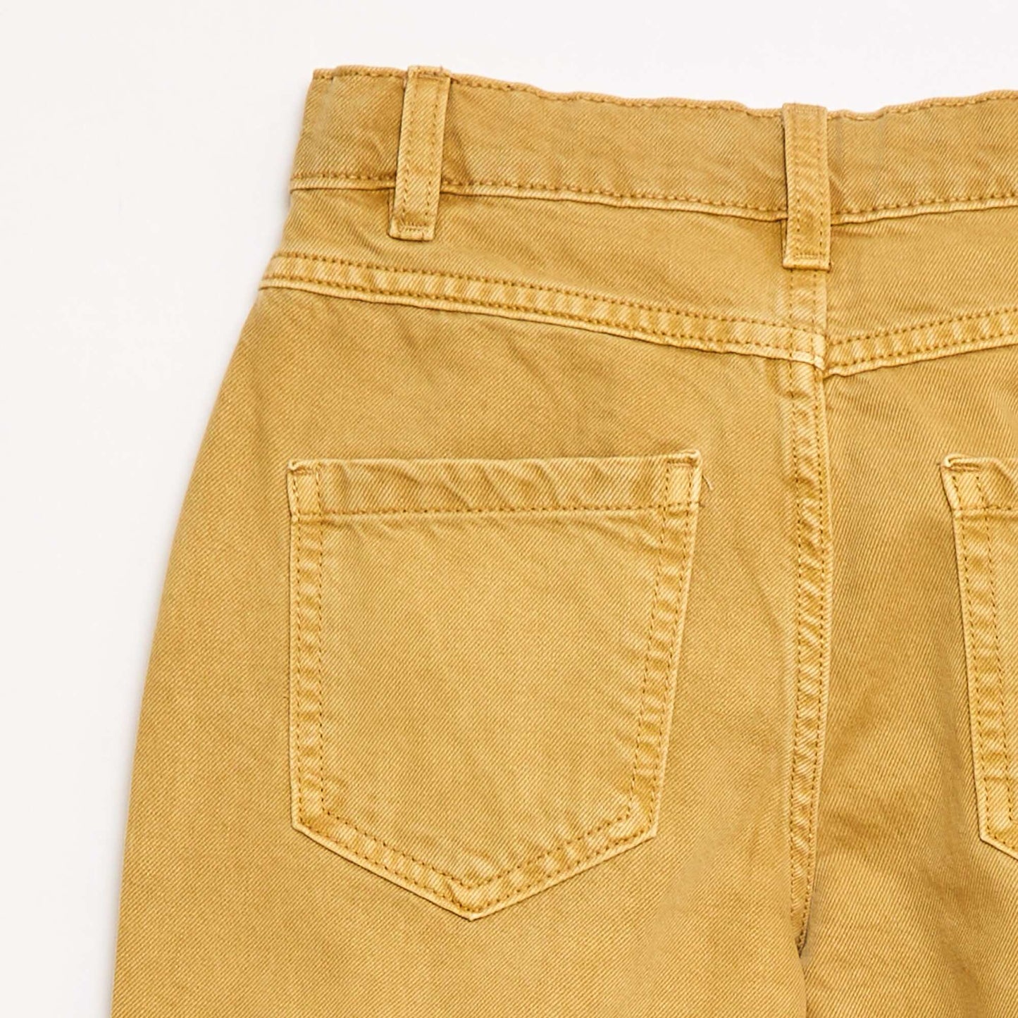 Pantalon denim coupe large balloon JAUNE