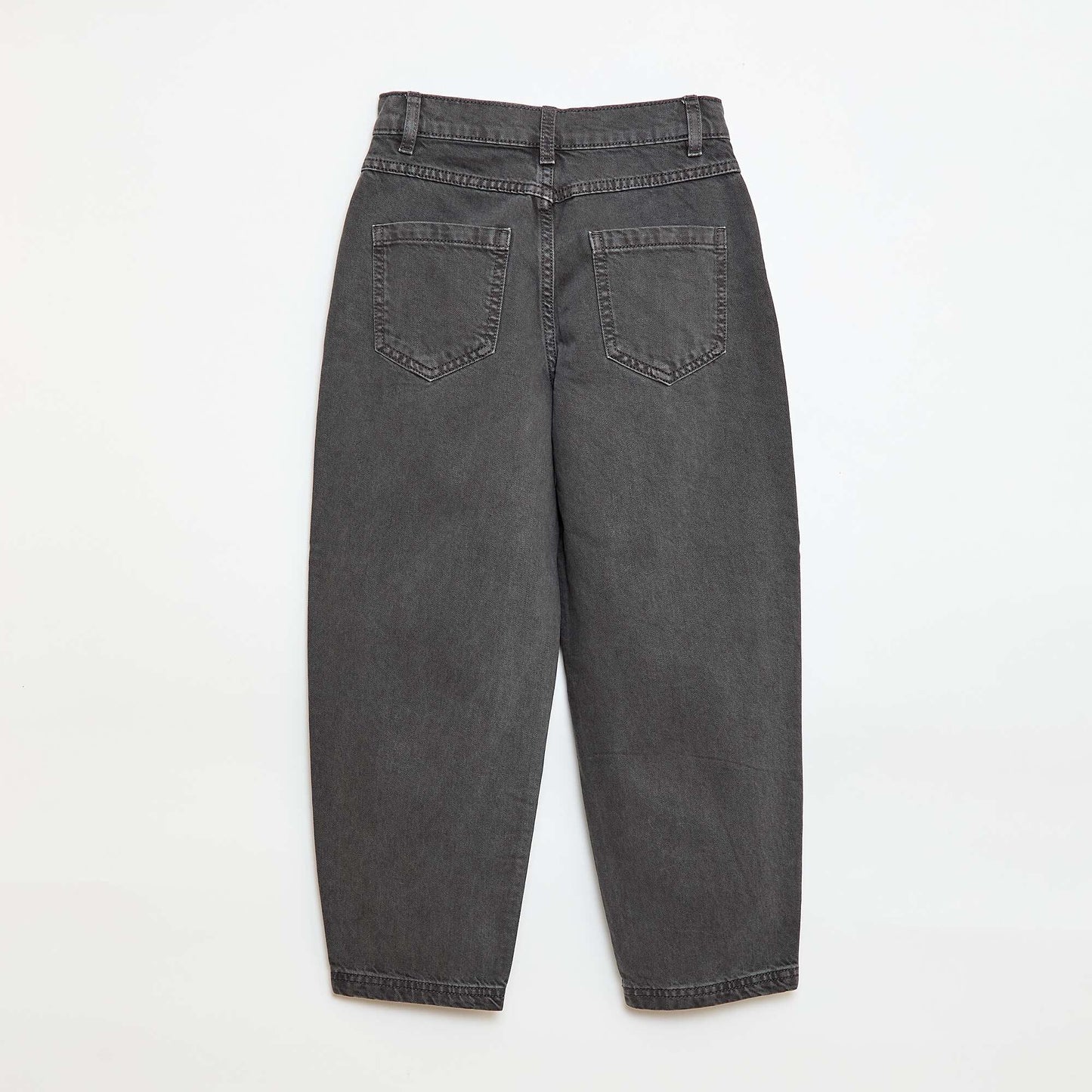 Pantalon denim coupe large balloon GRIS